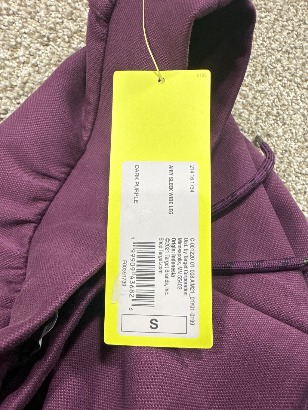 All in Motion women's dark purple Airy Sleek wide leg pants, photo 5