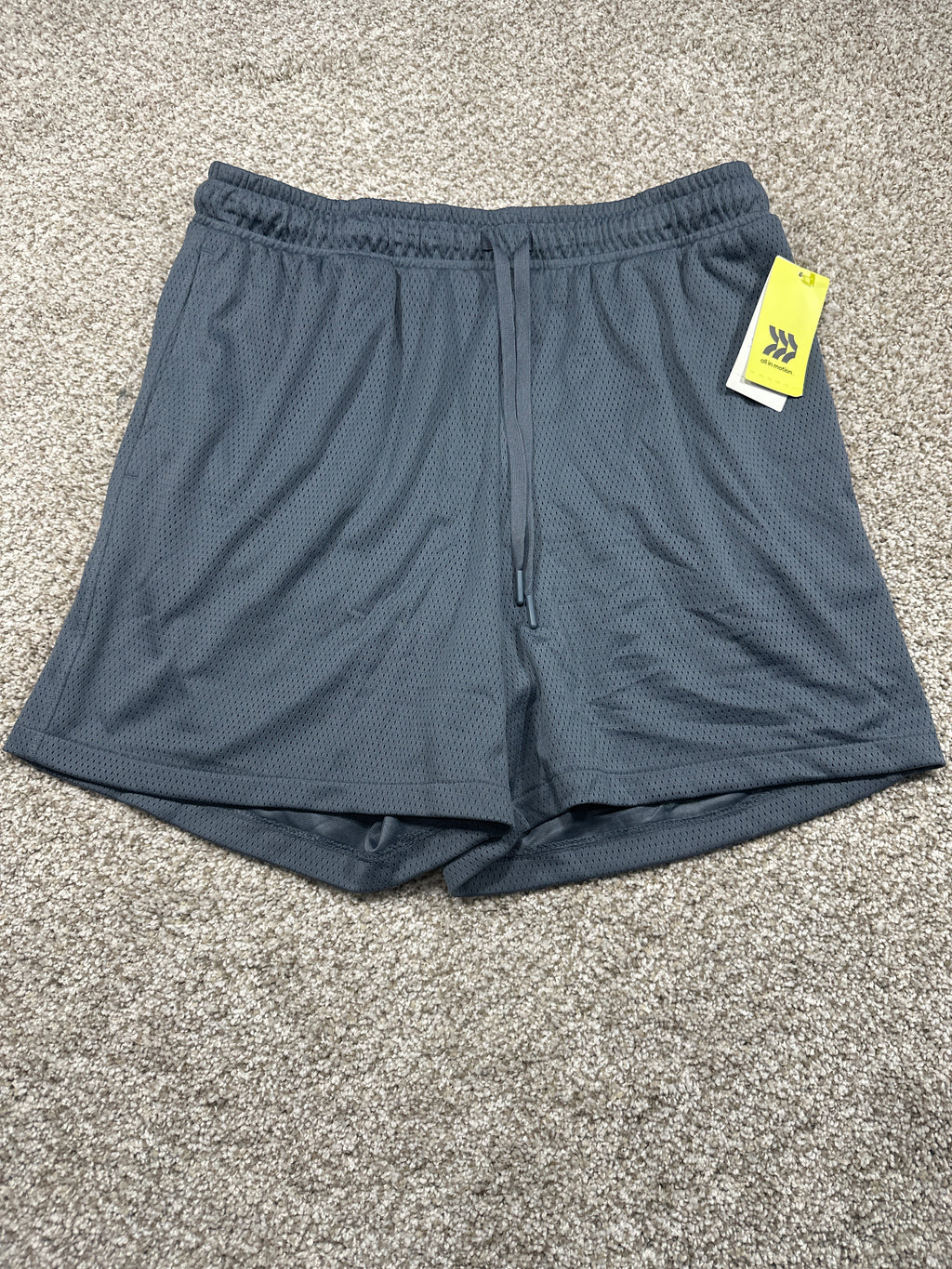 All in Motion men's dark gray mesh shorts, photo 1