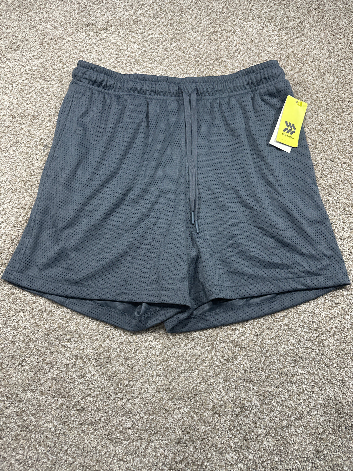 All in Motion men's dark gray mesh shorts, photo 1