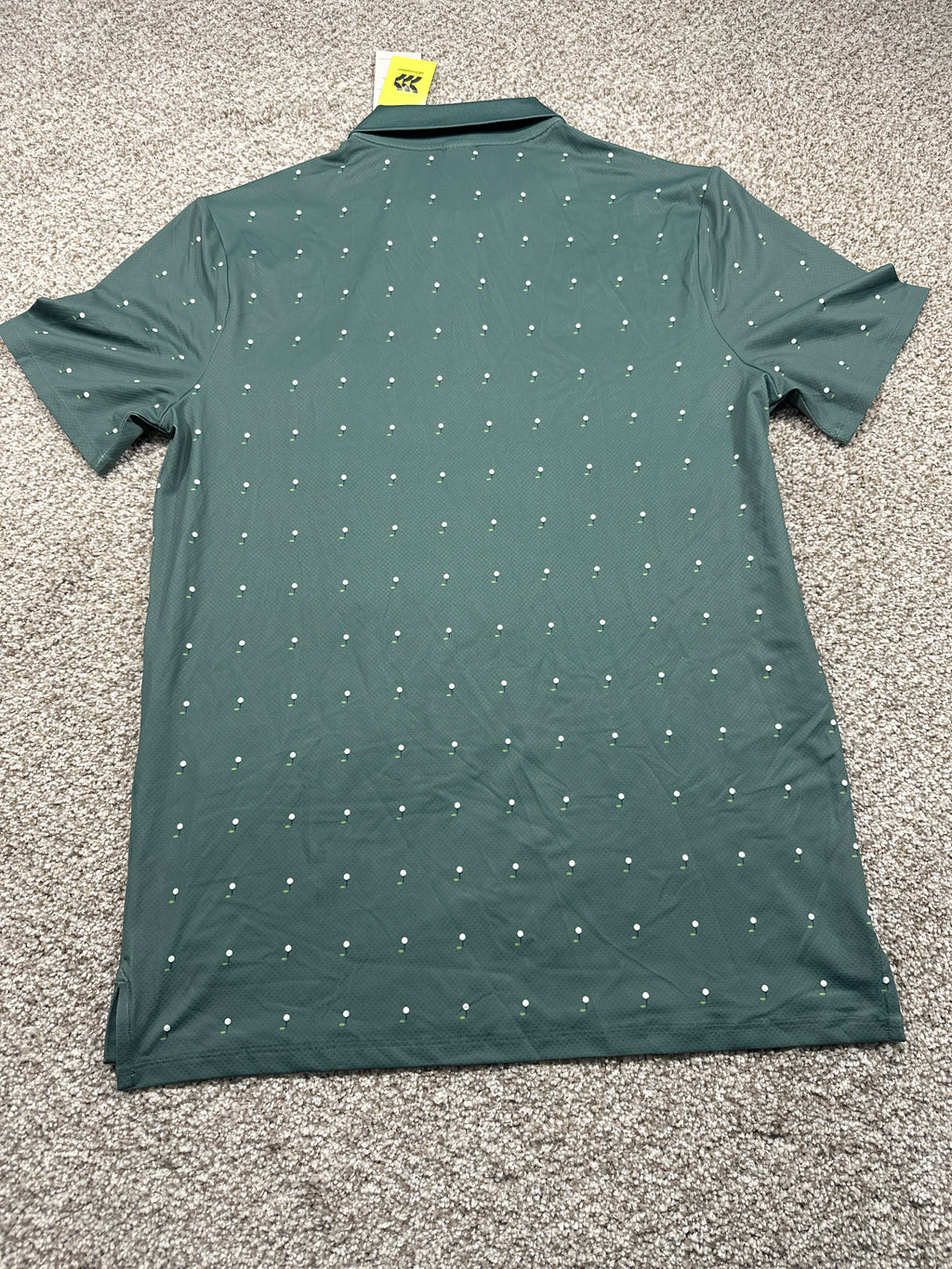 All in Motion men's pine green textured polo, photo 3