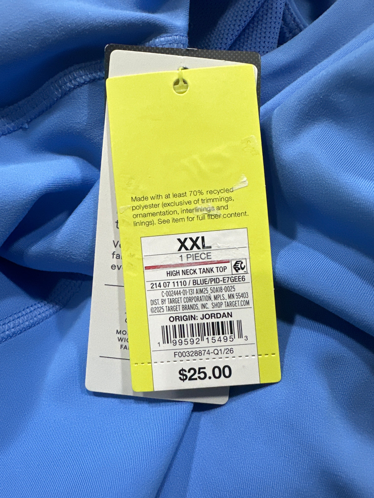 All in Motion women's blue high neck tank top, photo 5