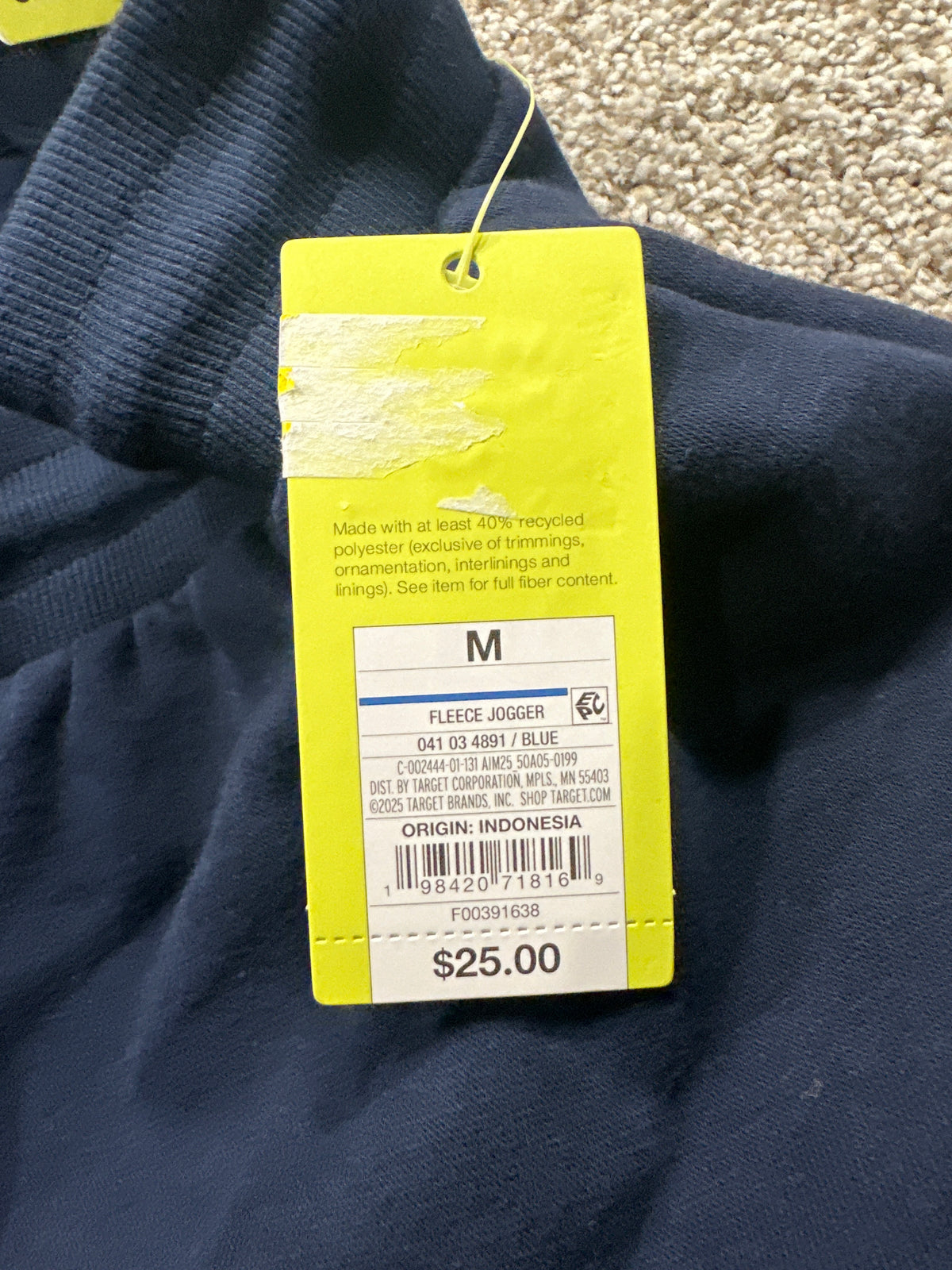 All in Motion men's navy fleece joggers, photo 5