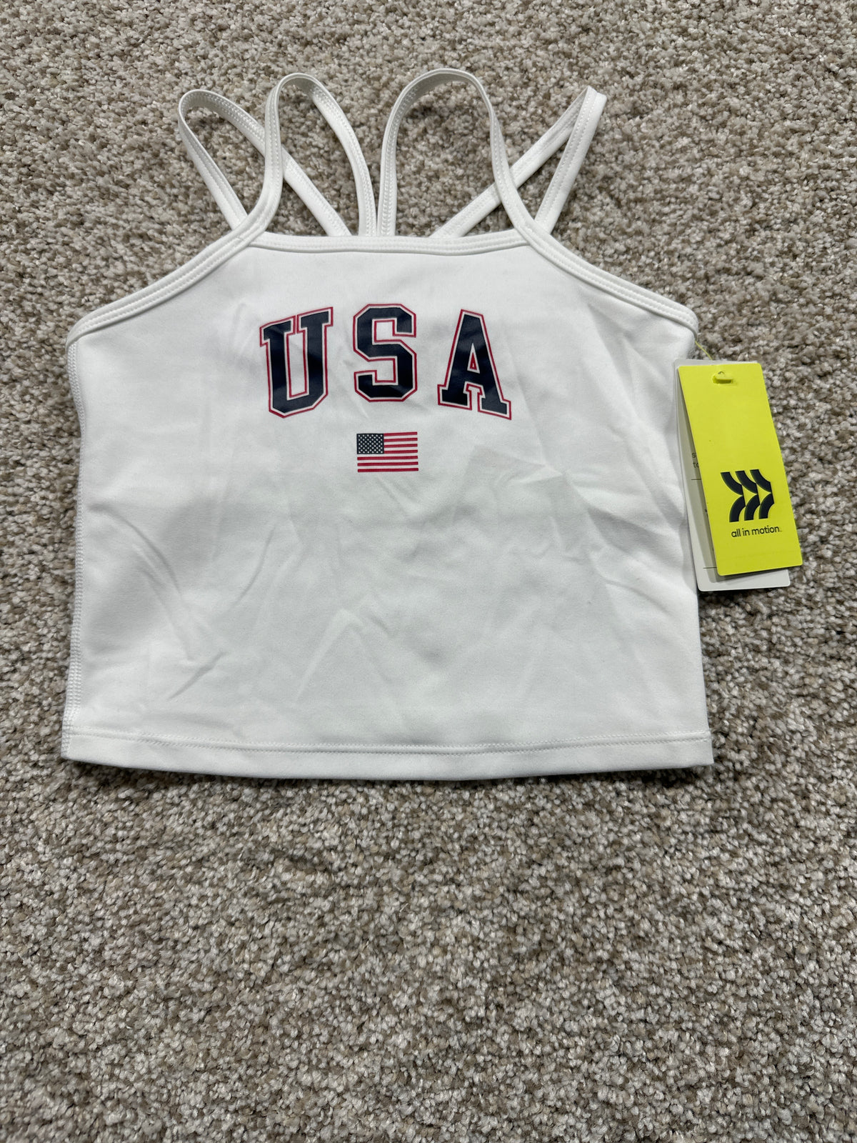 All in Motion girls USA strappy tank, photo 1