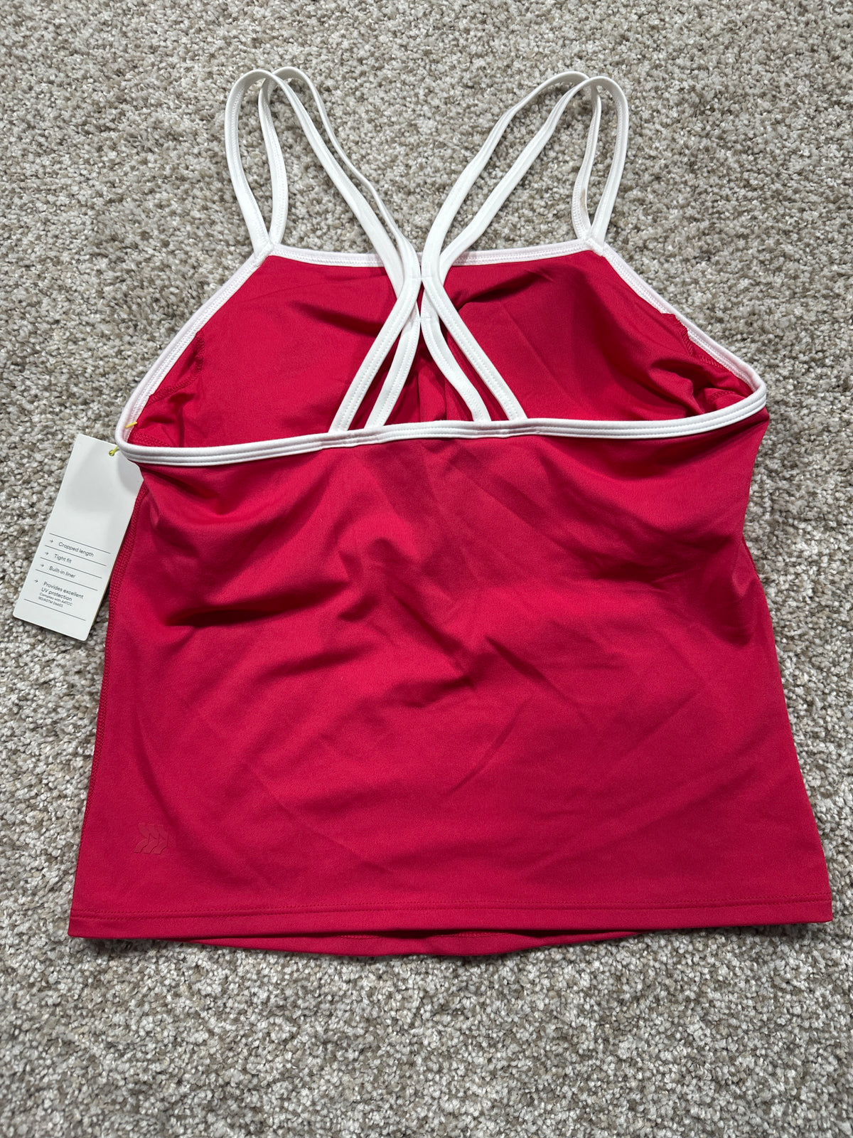 All in Motion girls red All American strappy tank, photo 3