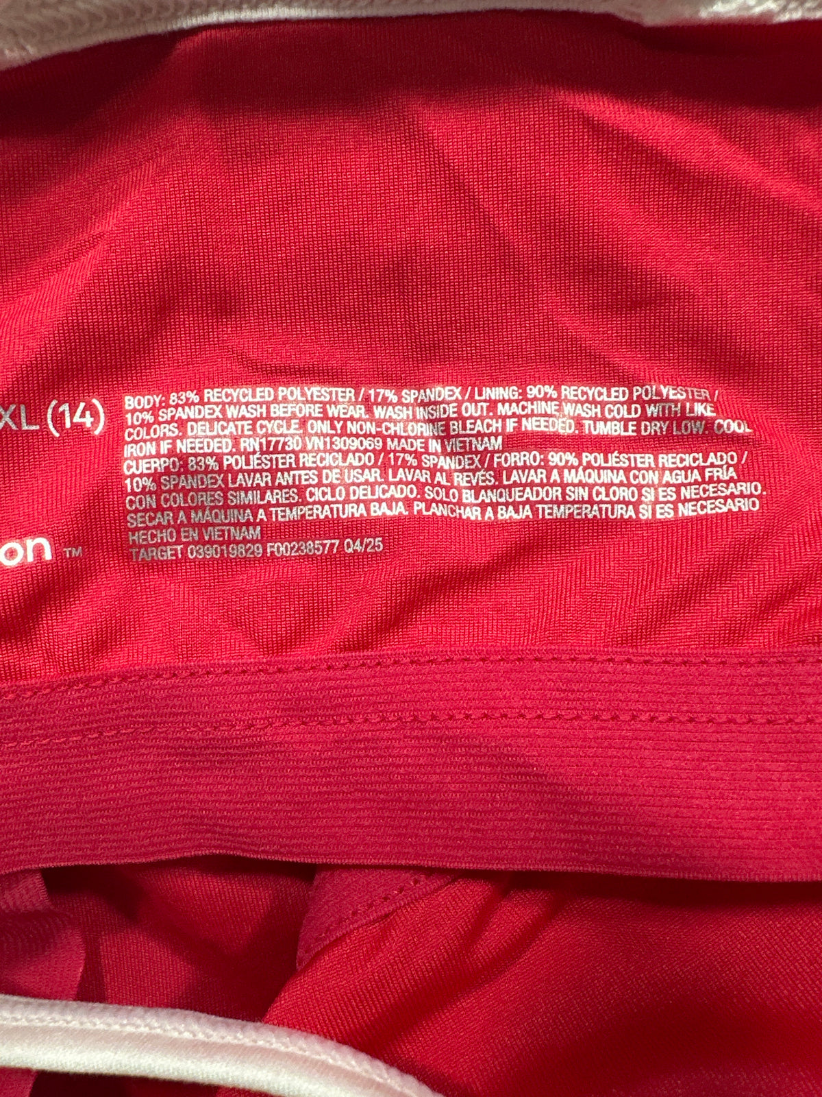 All in Motion girls red All American strappy tank, photo 4