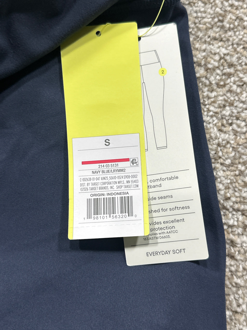 All in Motion women's navy 7/8 leggings photo 3
