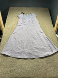 Ava & Viv Women's Plus Blue Red Striped Cap Sleeve Midi A-Line Dress Size 20