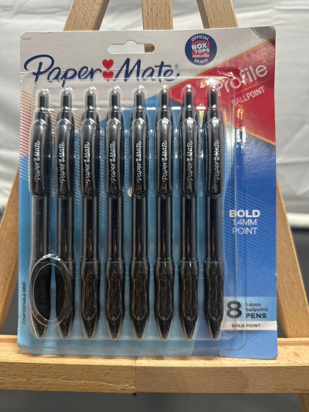 Paper Mate Profile bold 1.4mm black ballpoint pens 8 pack