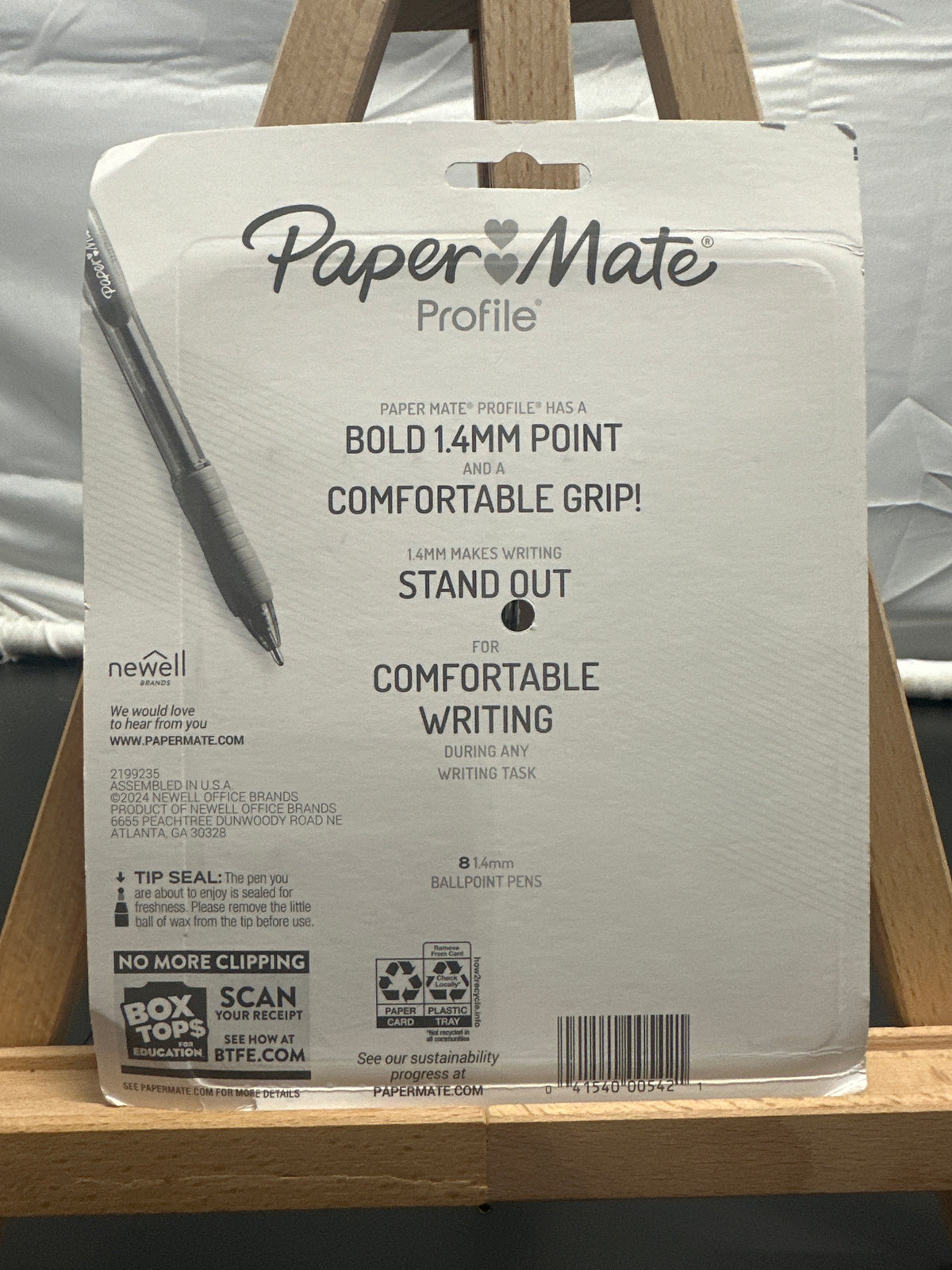 Paper Mate Profile ballpoint pen packaging detail