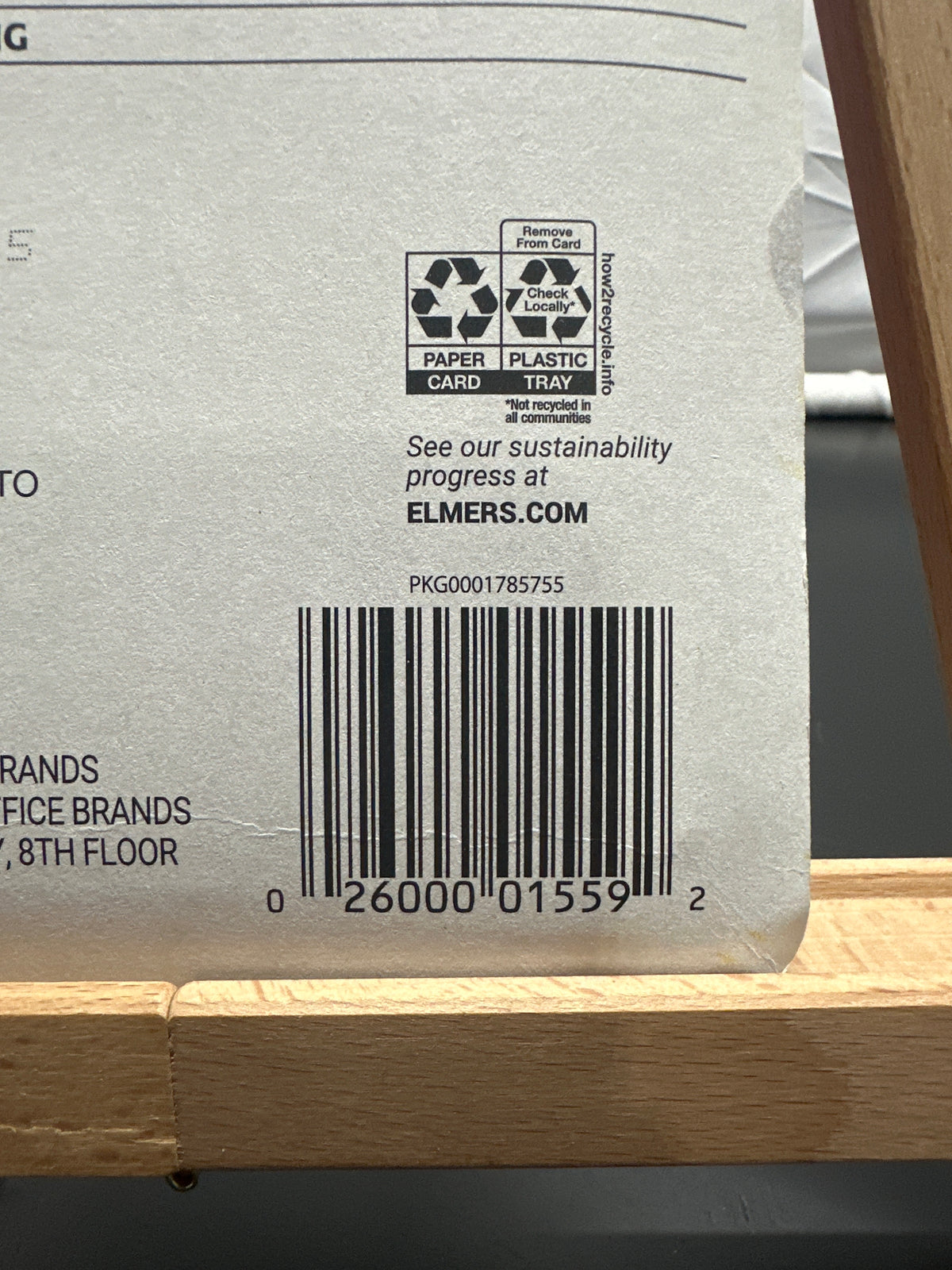 Elmer's disappearing purple glue sticks packaging detail