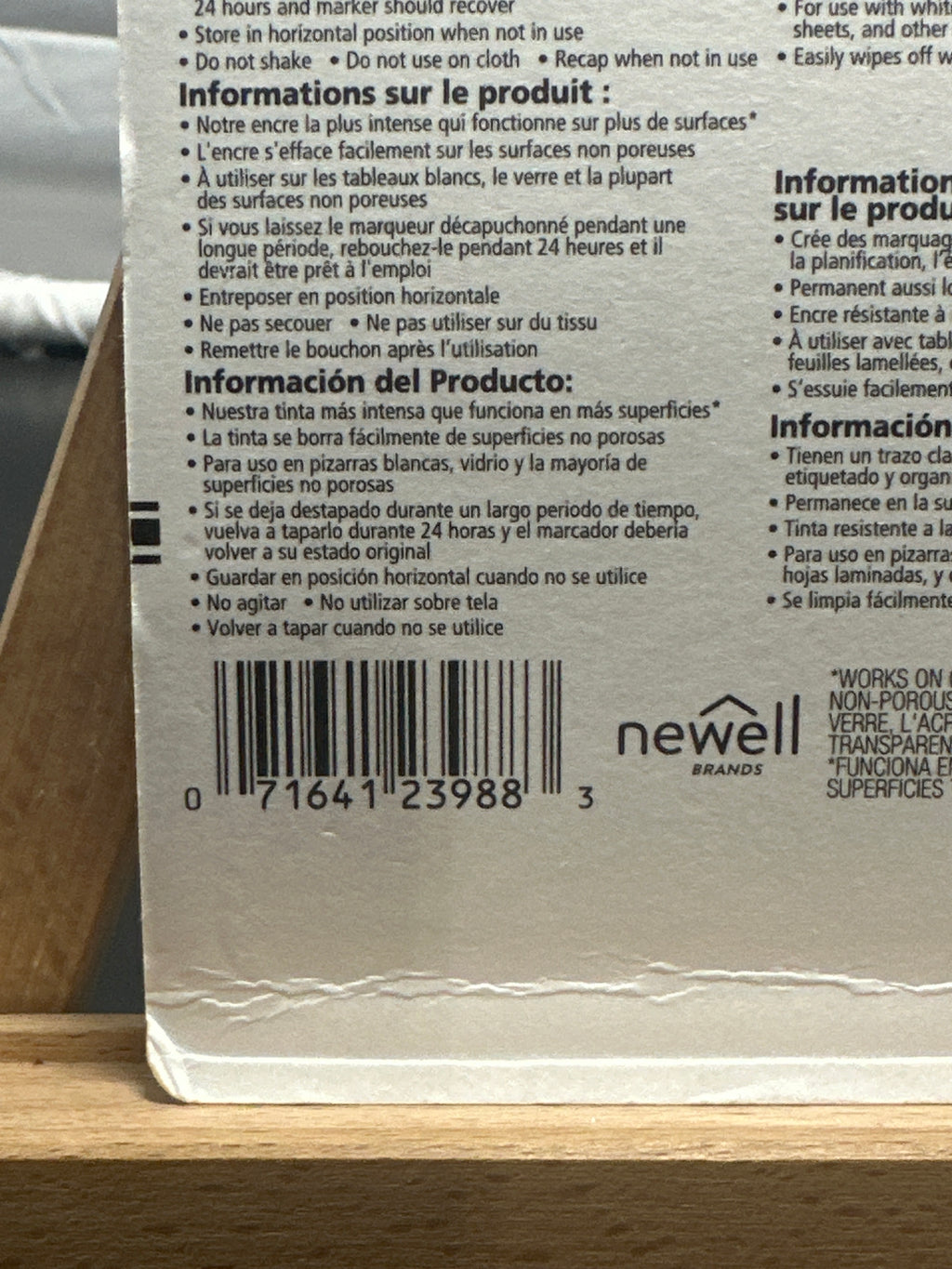 Expo marker set packaging detail