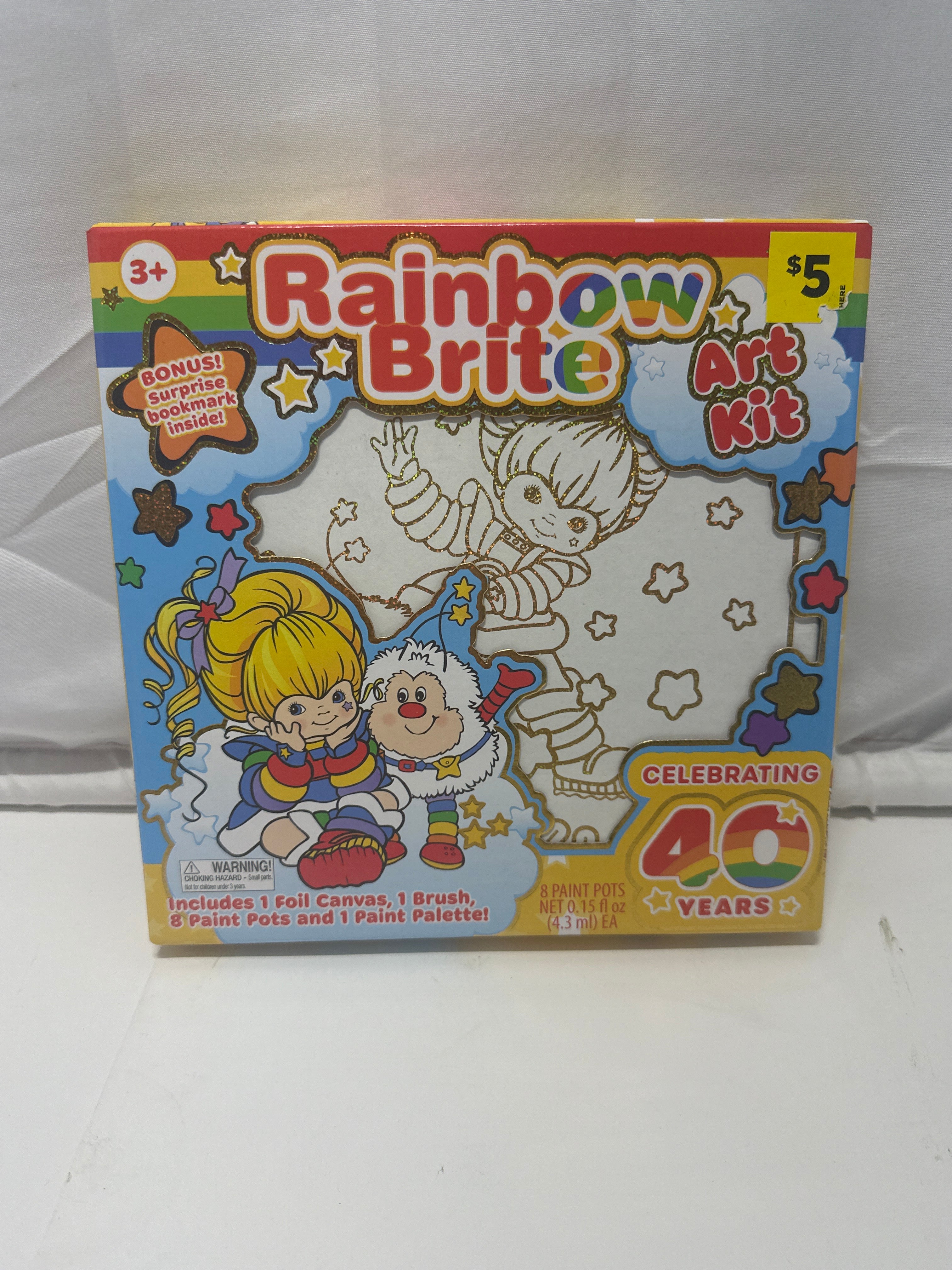 Rainbow Brite Art Kit – Paint Your Own Foil Canvas Set (Ages 3+)