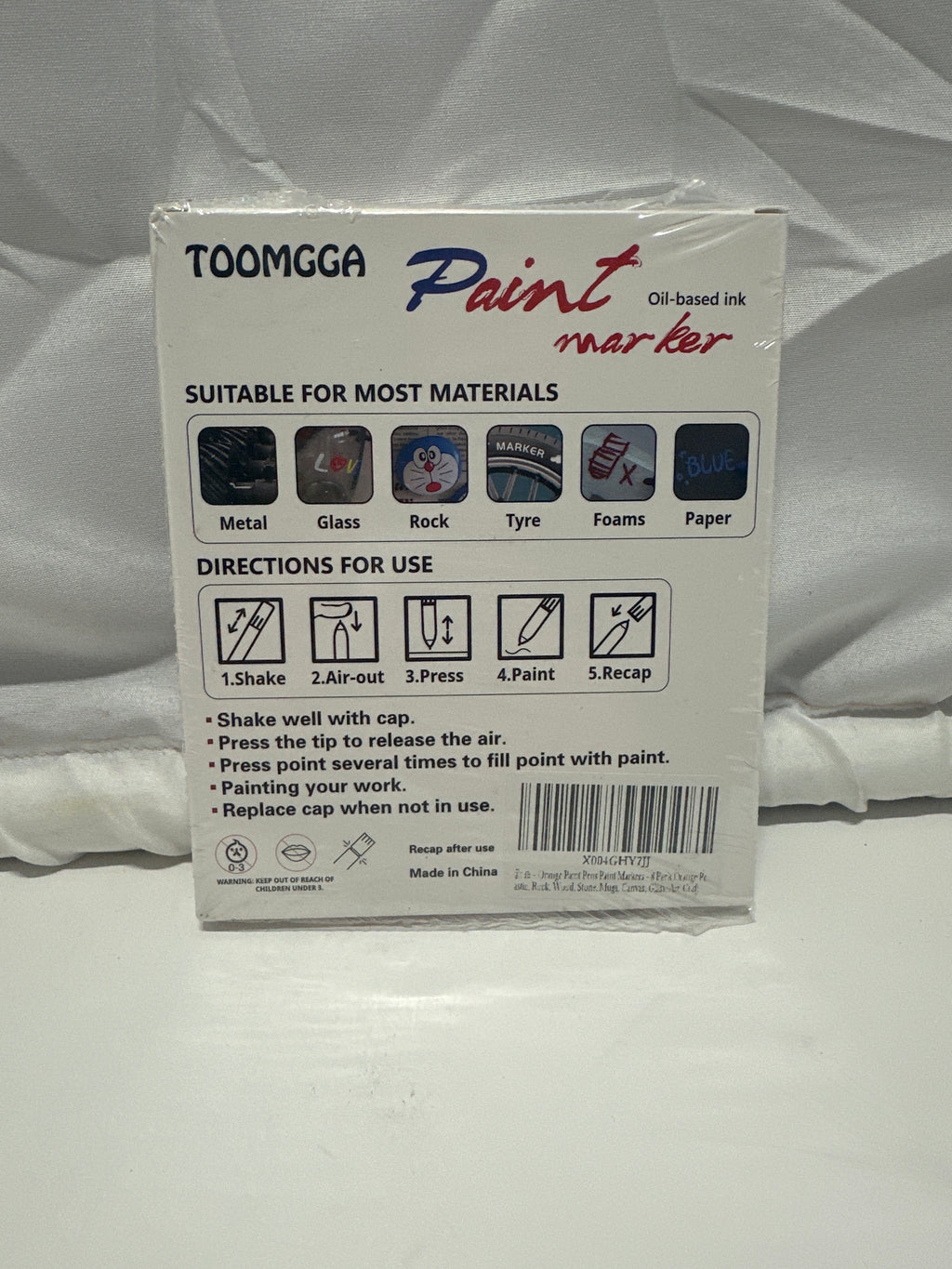 TOOMGGA Paint Markers Orange Oil Based Medium Tip 8 Pack