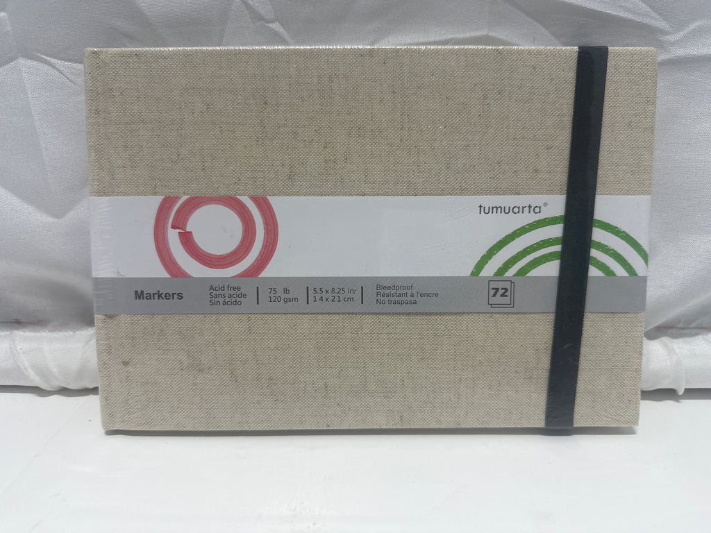 Tumuarta Marker Sketchbook – 5.5" x 8.25" Bleedproof Paper (72 Sheets)
