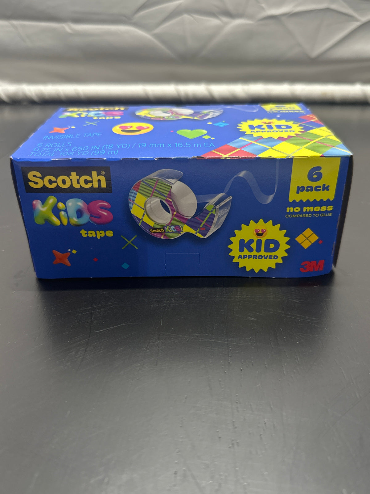 Scotch Kids invisible tape dispenser and 6 rolls