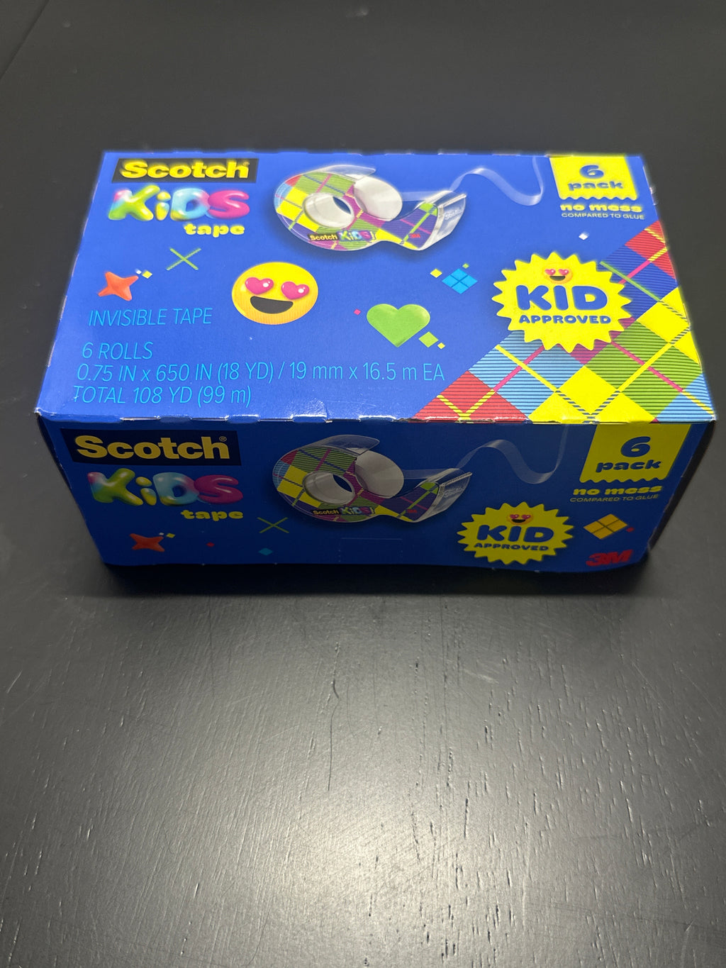 Scotch Kids invisible tape 6 pack detail
