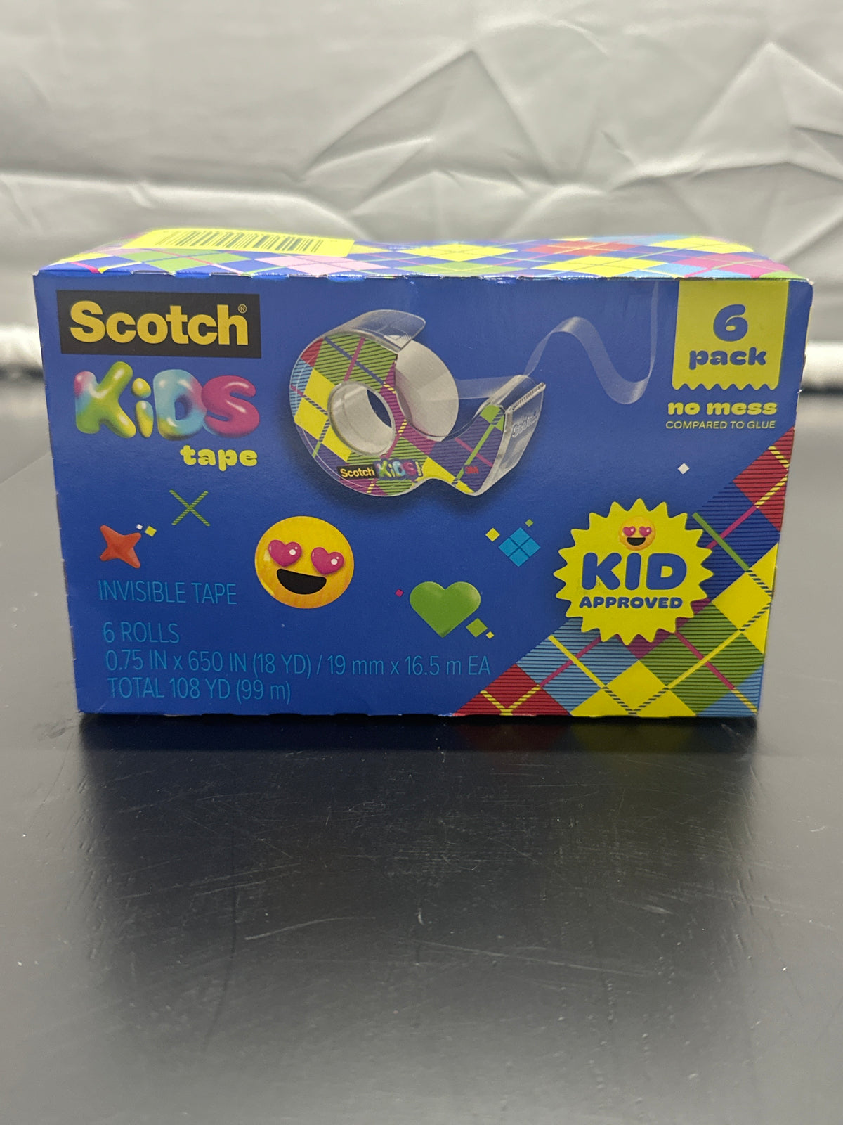 Scotch Kids invisible tape 6 pack detail