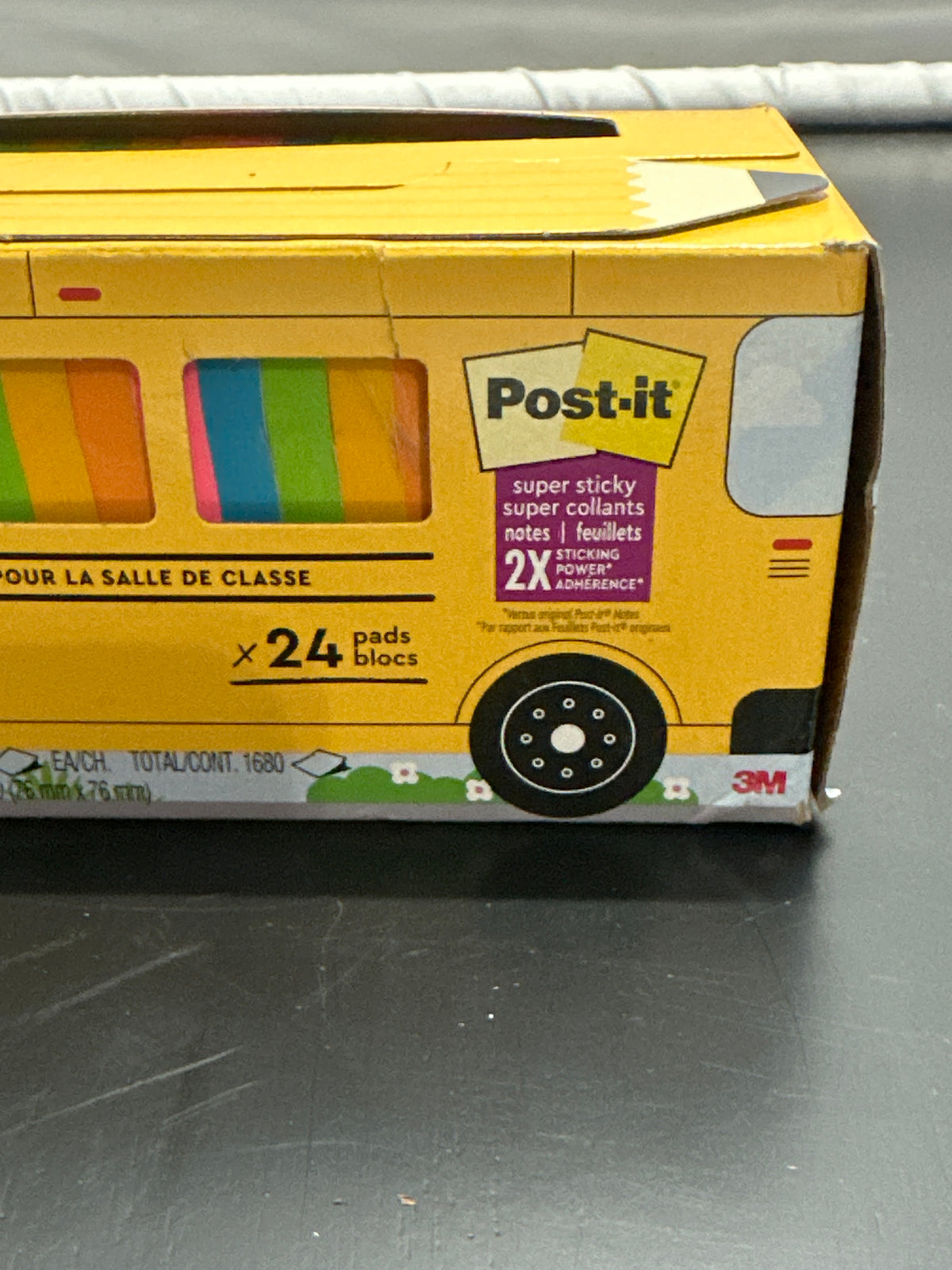 Post-it Super Sticky Notes classroom value pack package detail