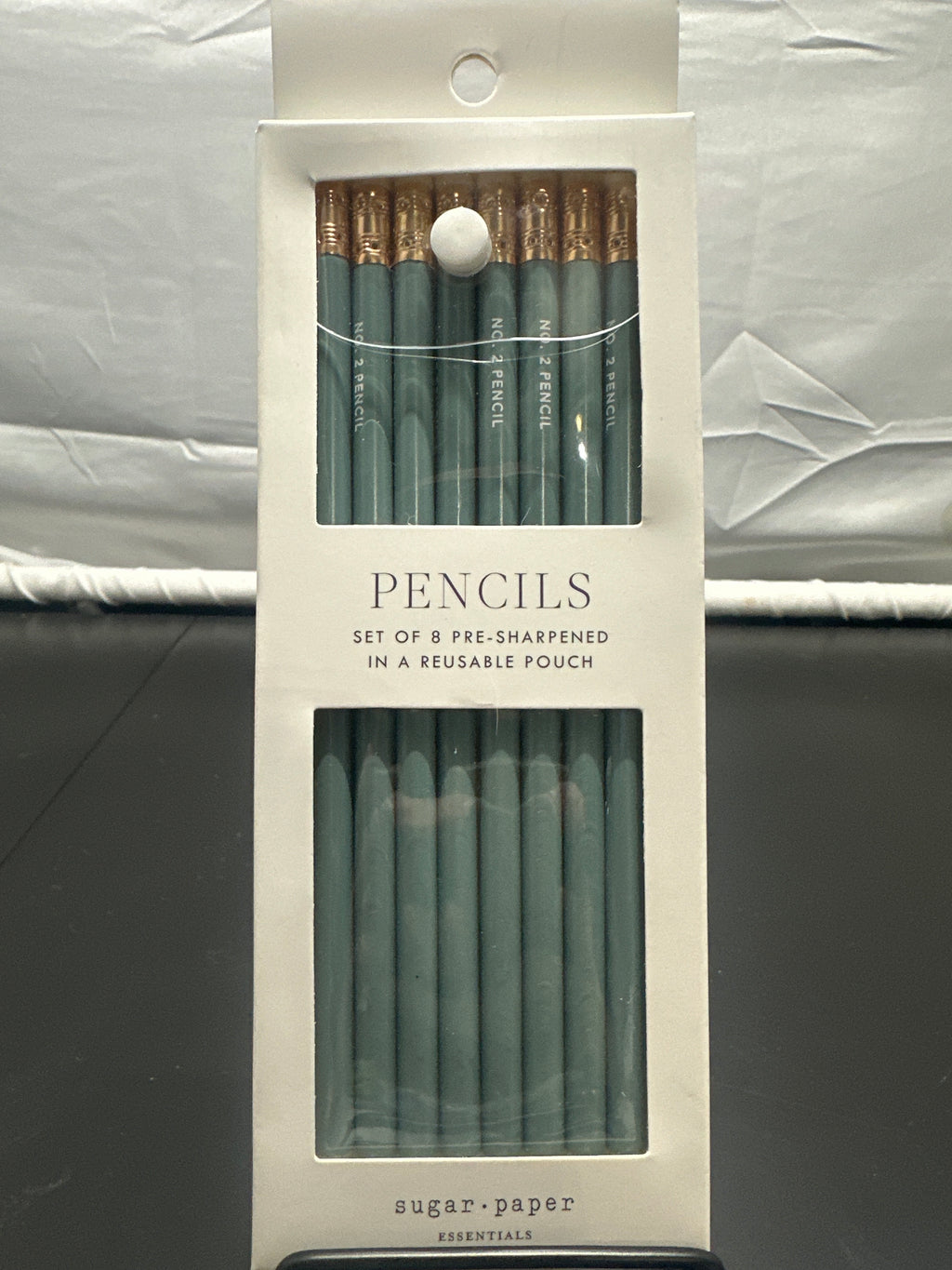 Sugar Paper Essentials deep green pre-sharpened No. 2 pencils 8 pack