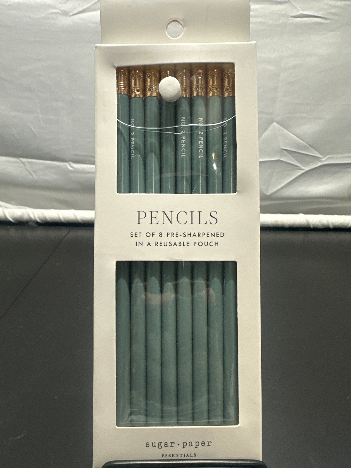 Sugar Paper Essentials deep green pre-sharpened No. 2 pencils 8 pack