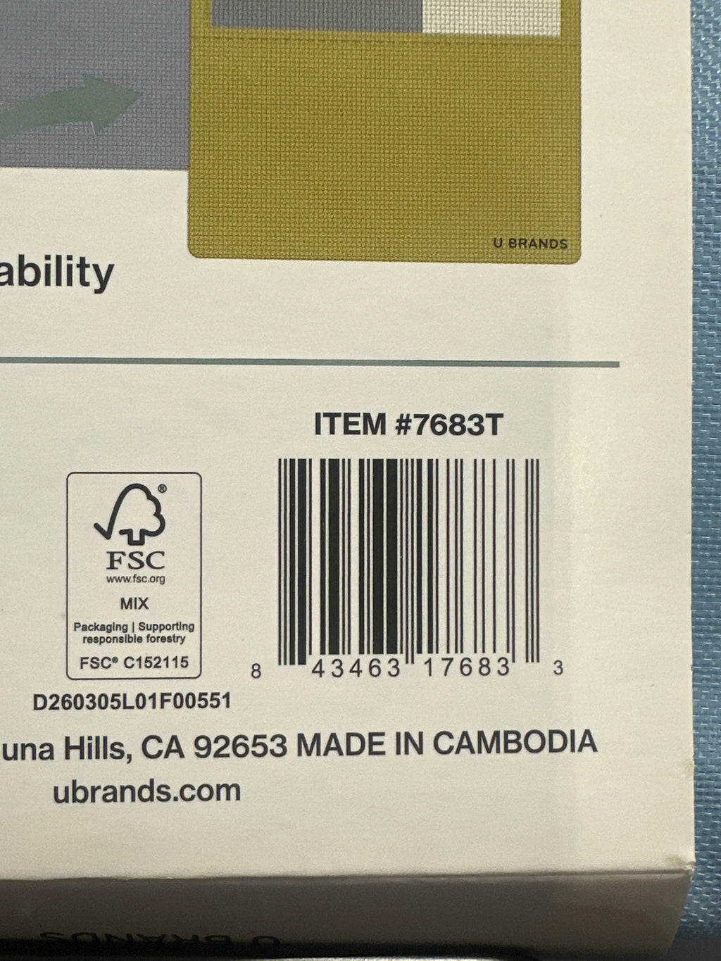 U Brands mesh pouch set detail