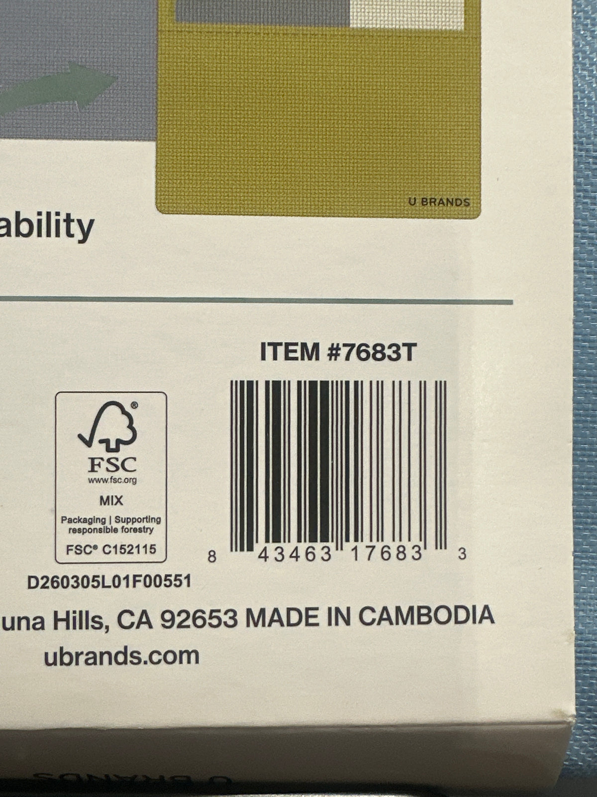 U Brands mesh pouch set detail