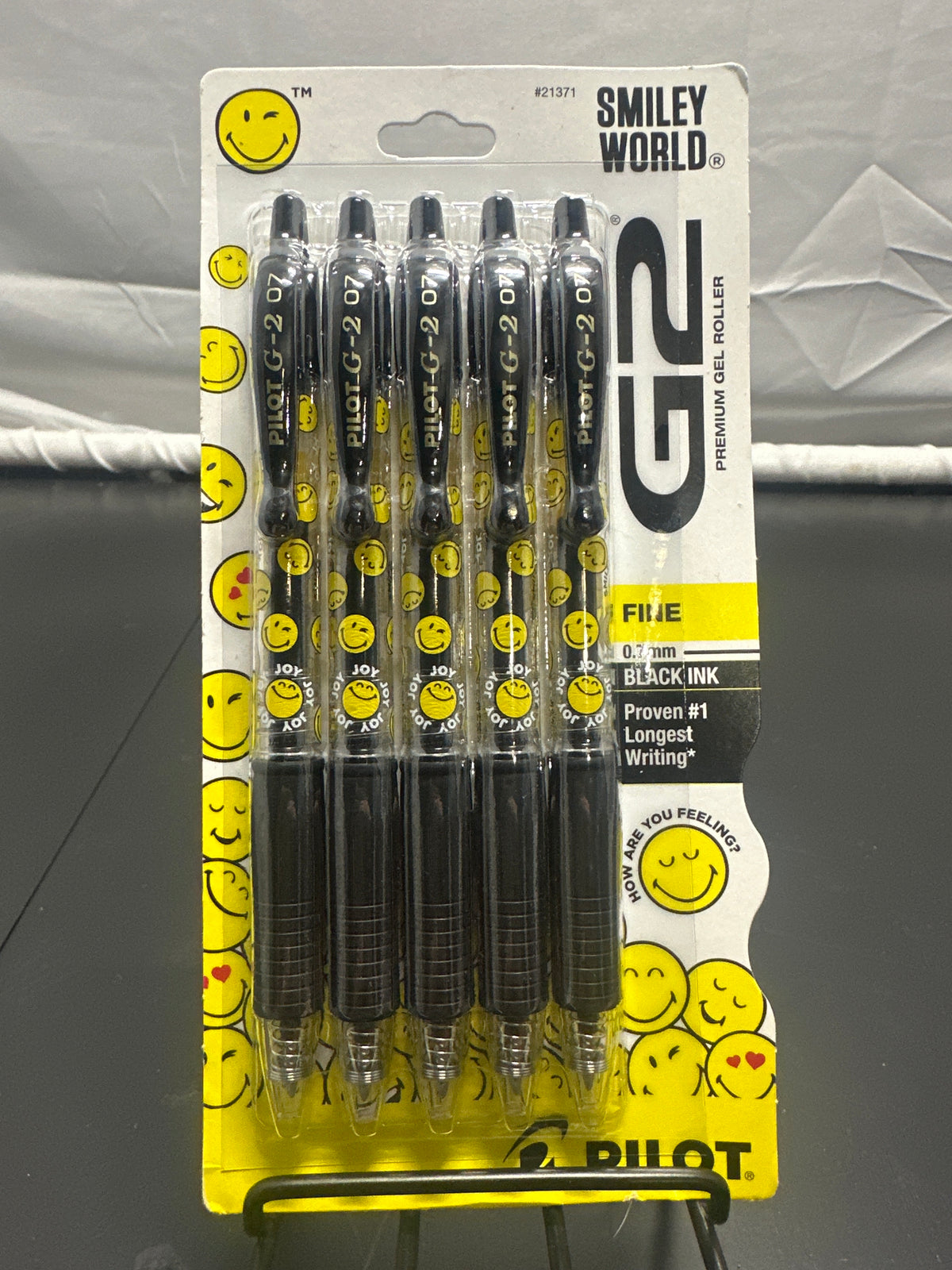 Pilot G2 Smiley World fine black gel pens 5 pack