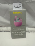 heyday True Wireless Earbuds Bluetooth 5.3 Candy Pink with Charging Case New