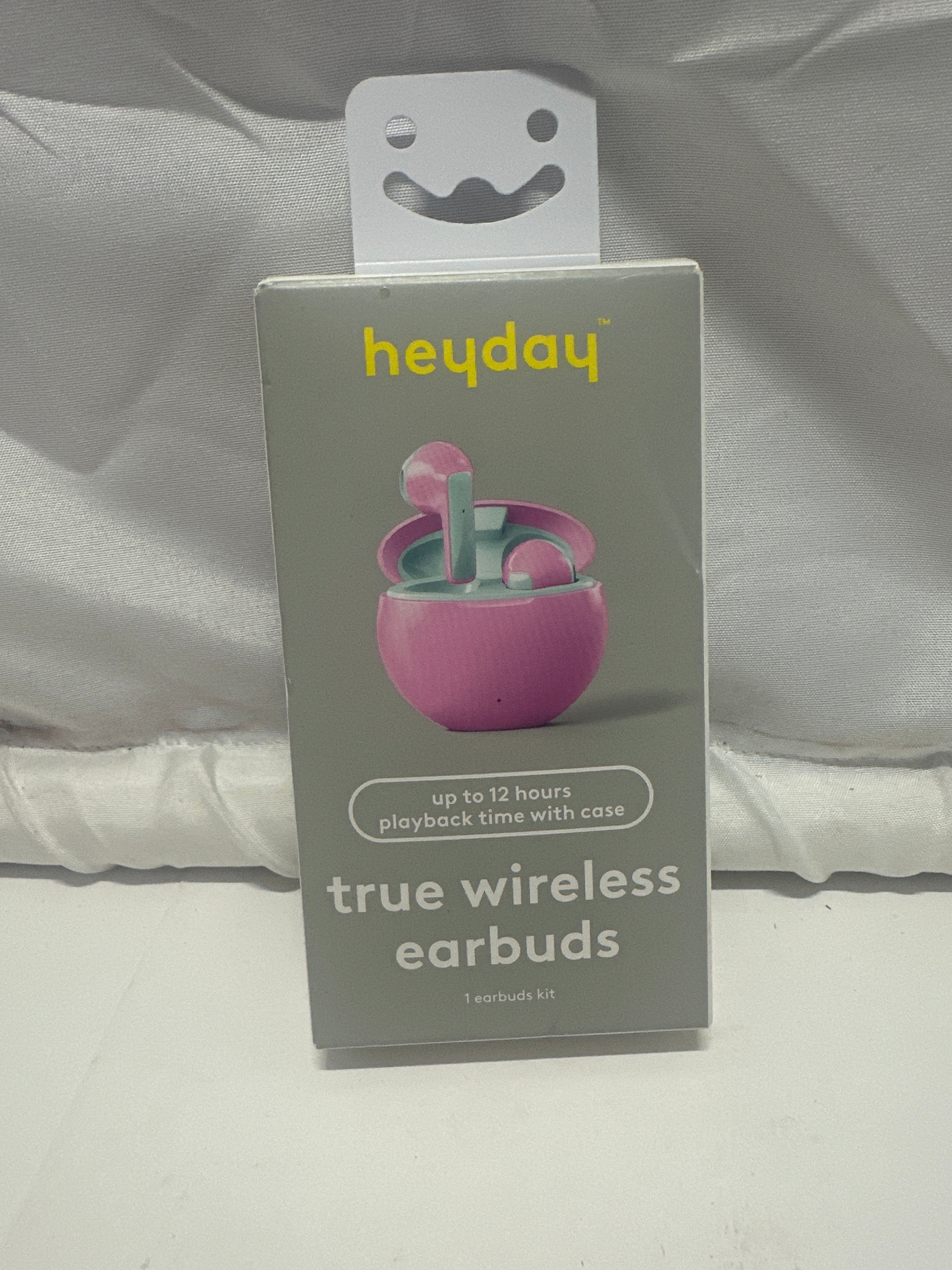 heyday True Wireless Earbuds Bluetooth 5.3 Candy Pink with Charging Case New