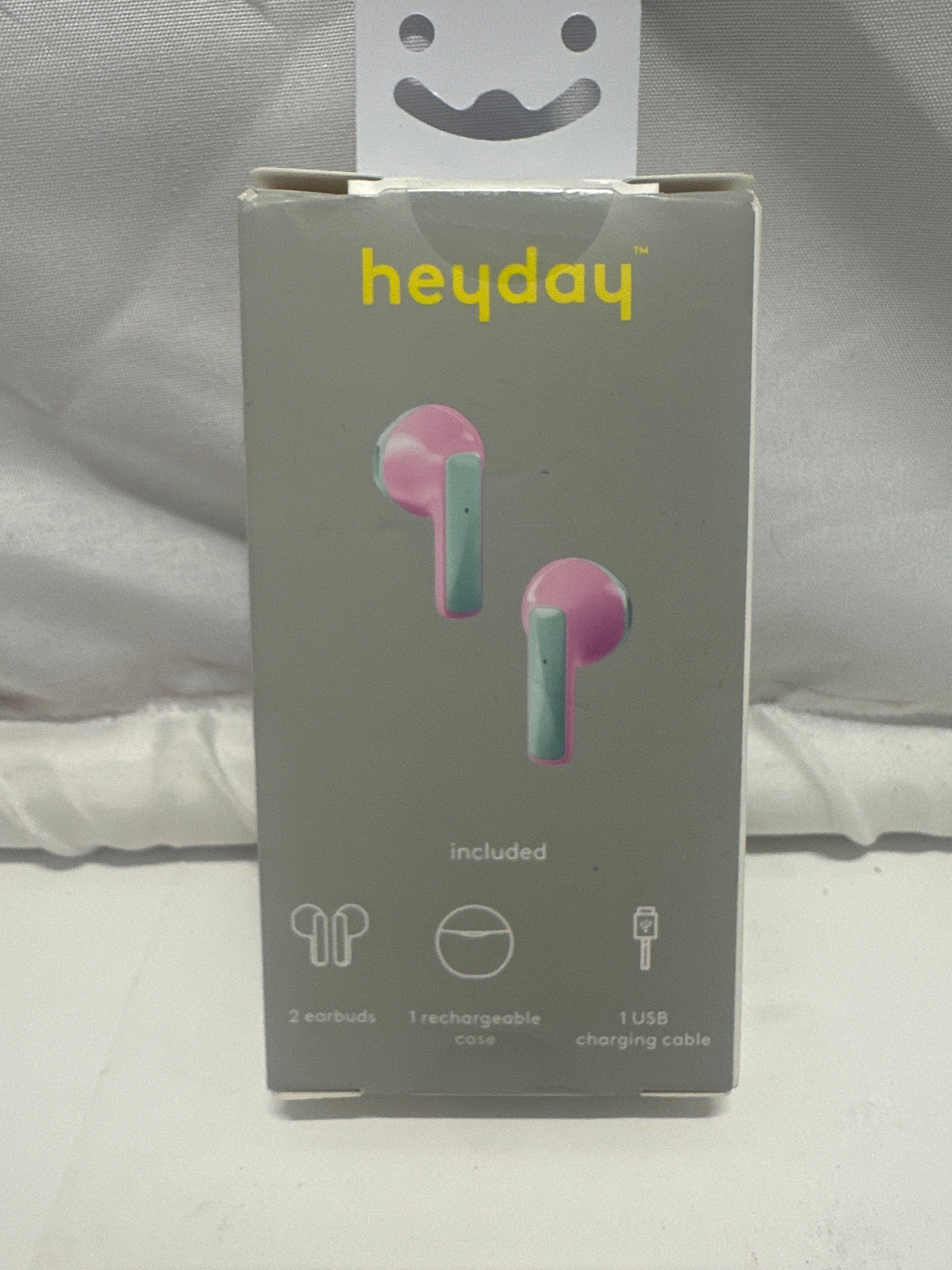 heyday True Wireless Earbuds Bluetooth 5.3 Candy Pink with Charging Case New