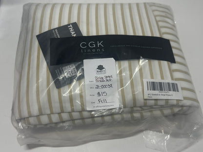 CGK Linens Beige Stripe Sheet Set – Full Size (New)