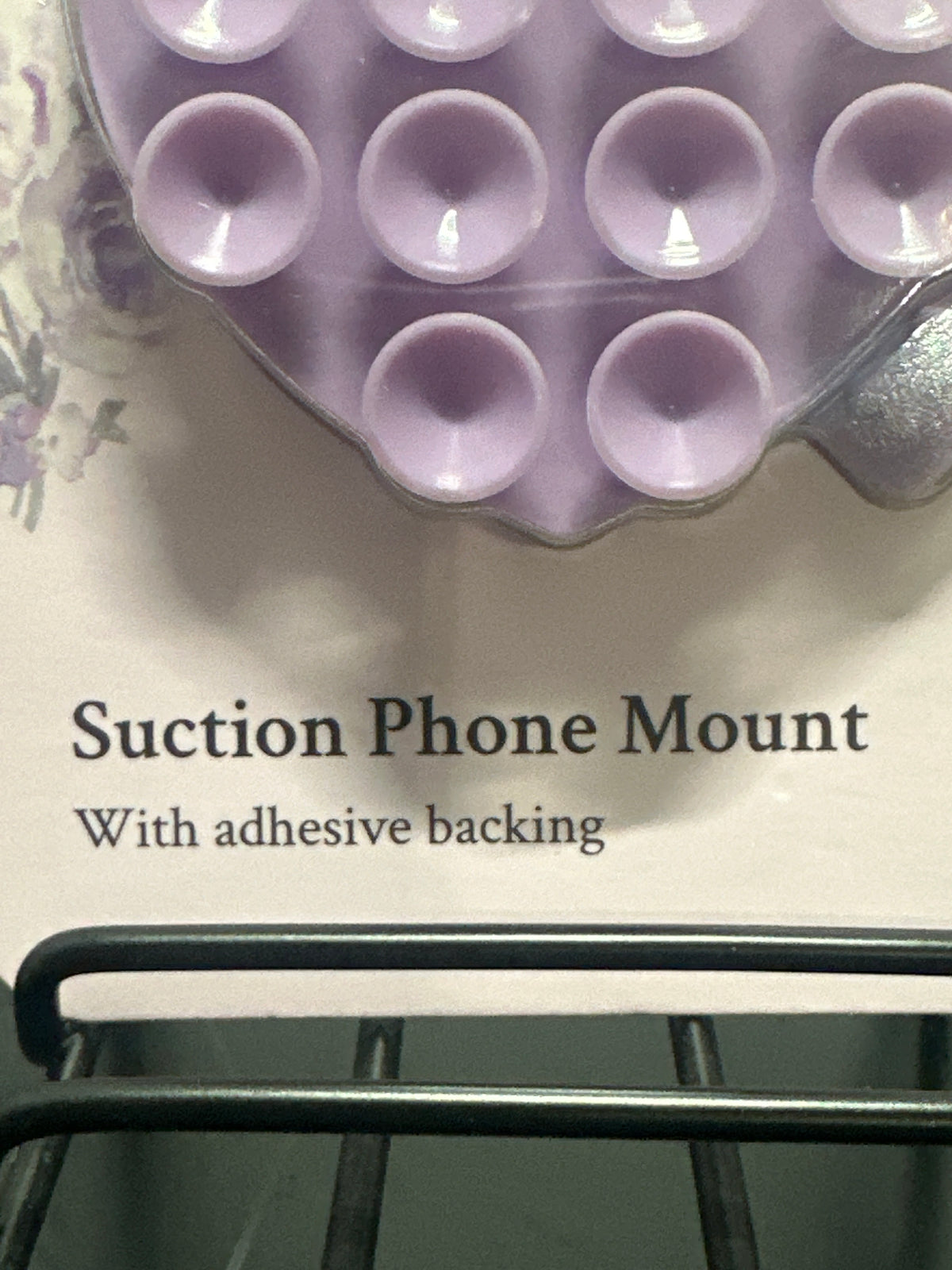 LoveShackFancy x Case-Mate lavender floral suction phone mount