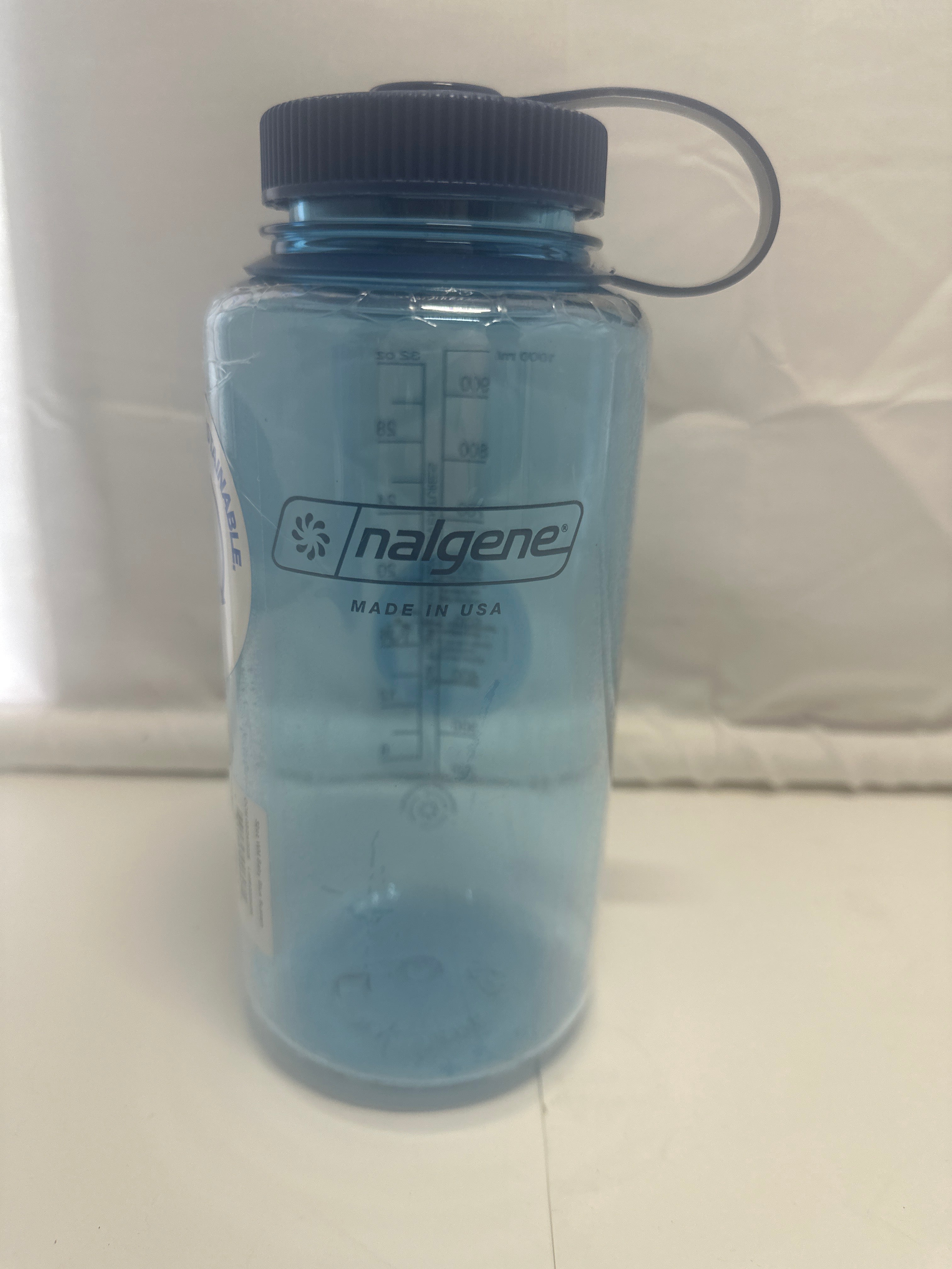 Nalgene Wide Mouth 32 oz Sustain Bottle - Baby Blue