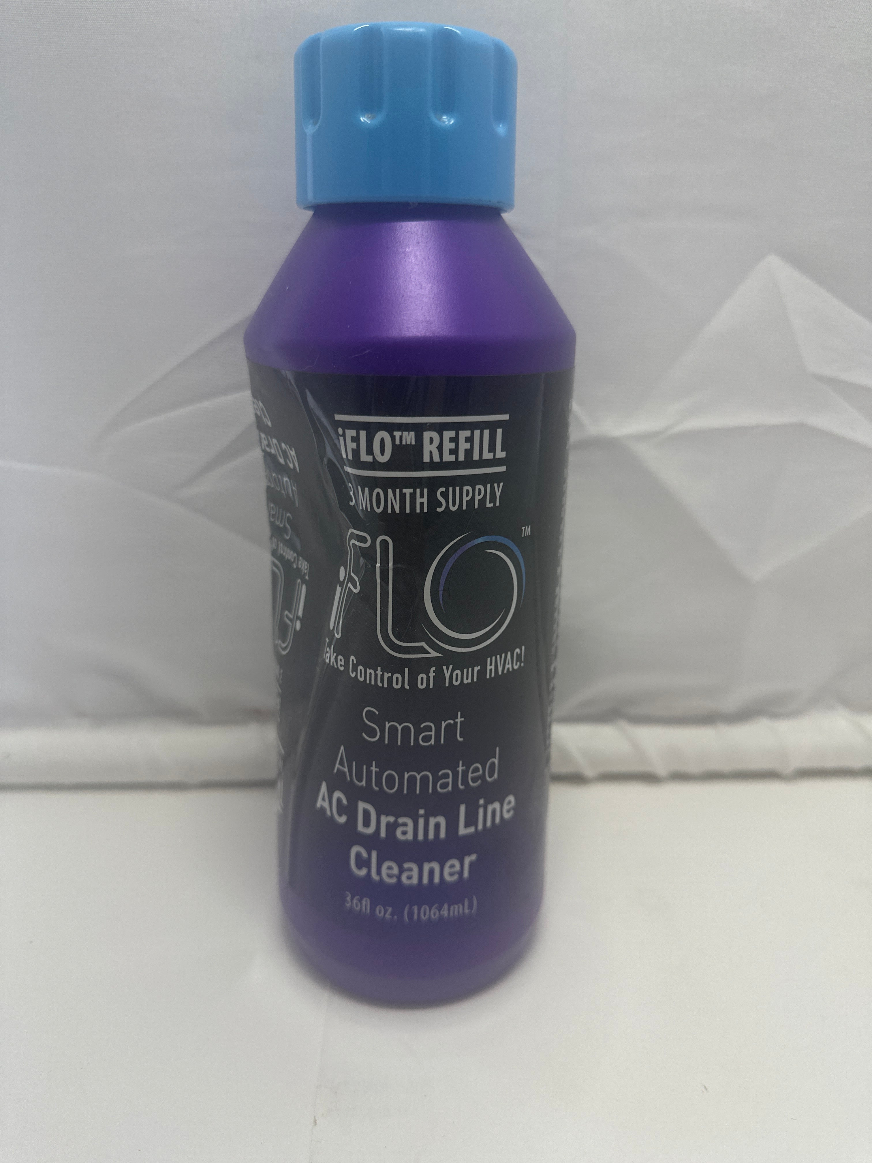 iFlo Refill Smart Automated A/C Drain Line & Pan Cleaner 3-Month Supply 36 oz