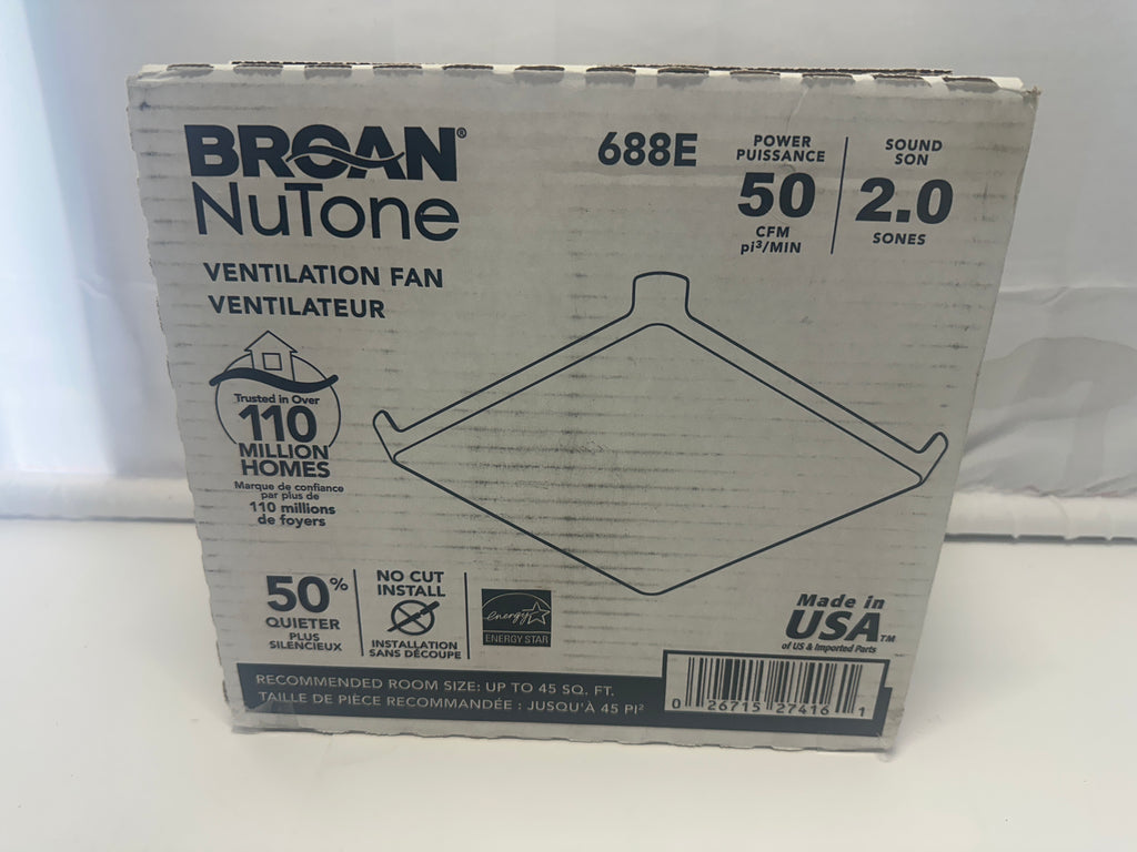 Broan-NuTone 688E Ventilation Fan – 50 CFM Bathroom Exhaust Fan