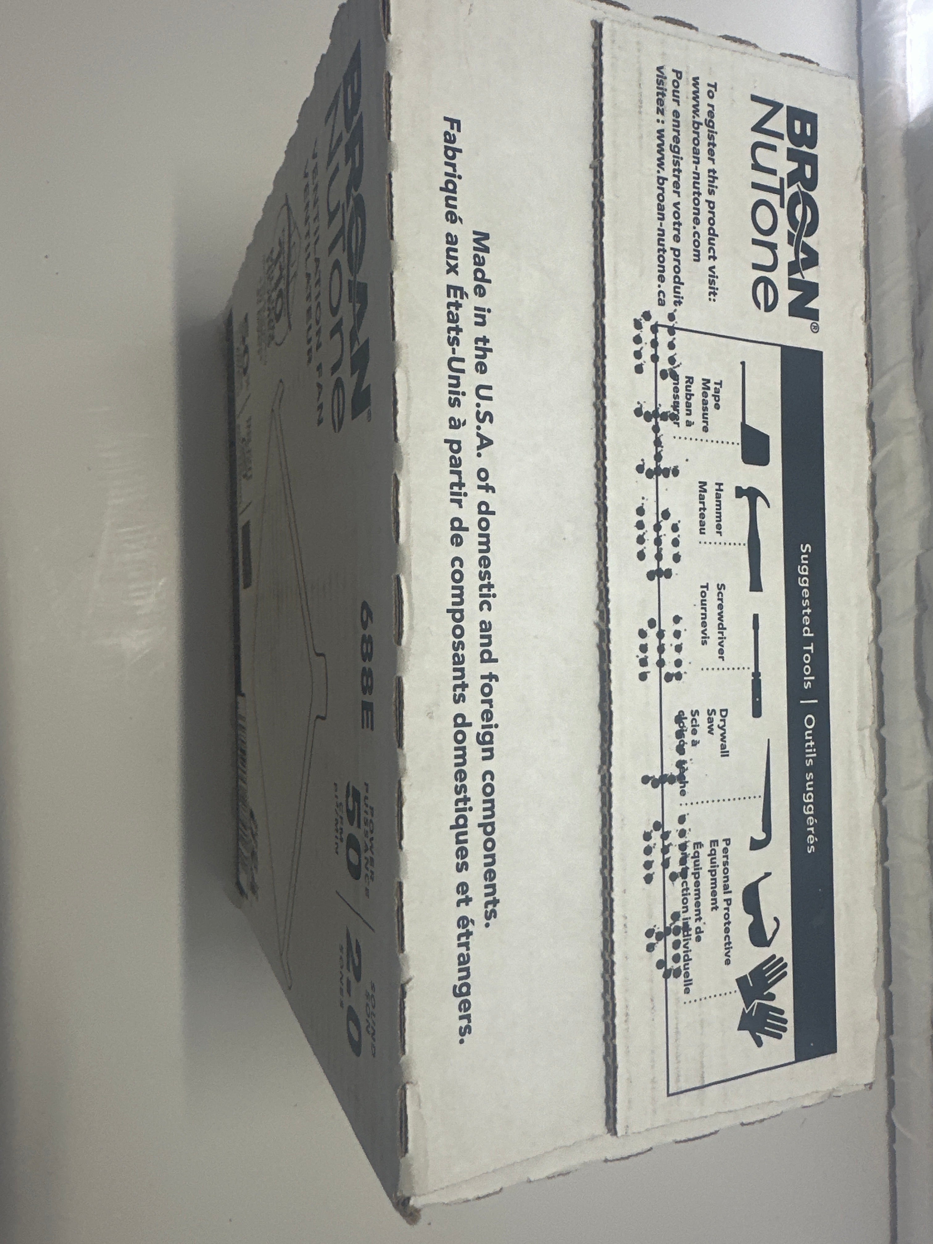 Broan-NuTone 688E Ventilation Fan – 50 CFM Bathroom Exhaust Fan