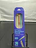 up&up 0.7 mm mechanical pencils 5 pack pastel checker packaging
