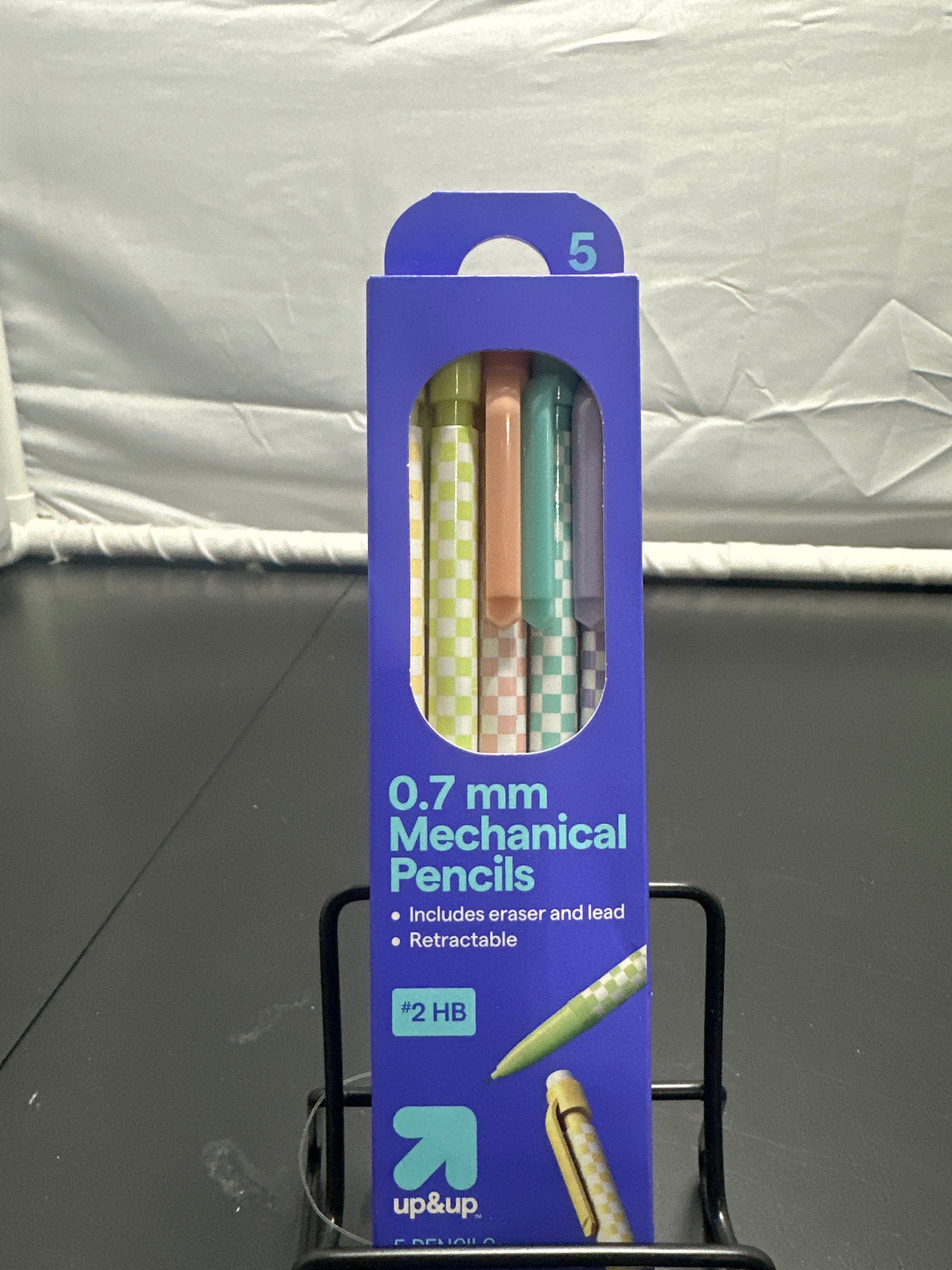 up&up 0.7 mm mechanical pencils 5 pack pastel checker packaging