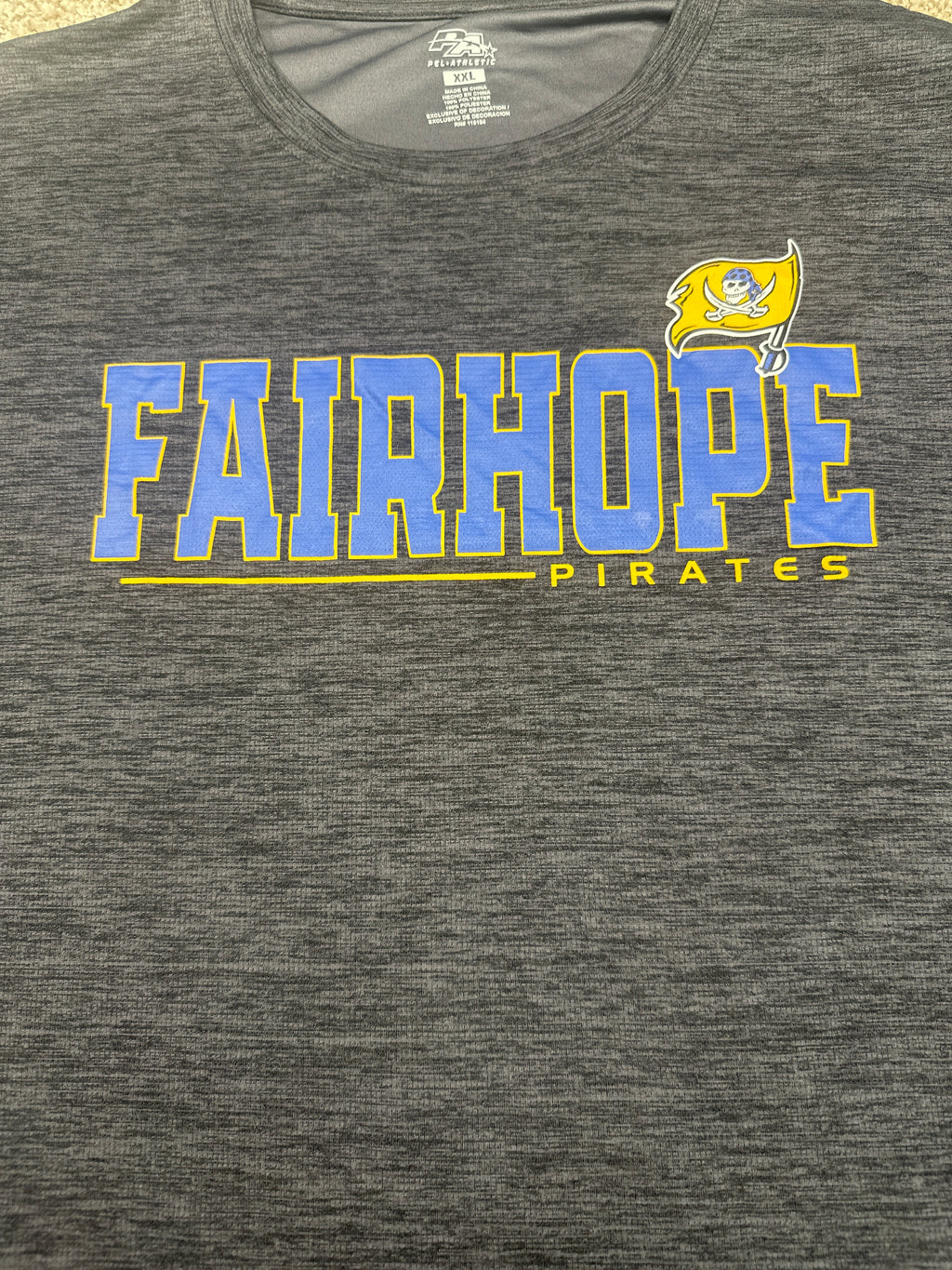 Fairhope Pirates Gray Performance T Shirt Size XXL