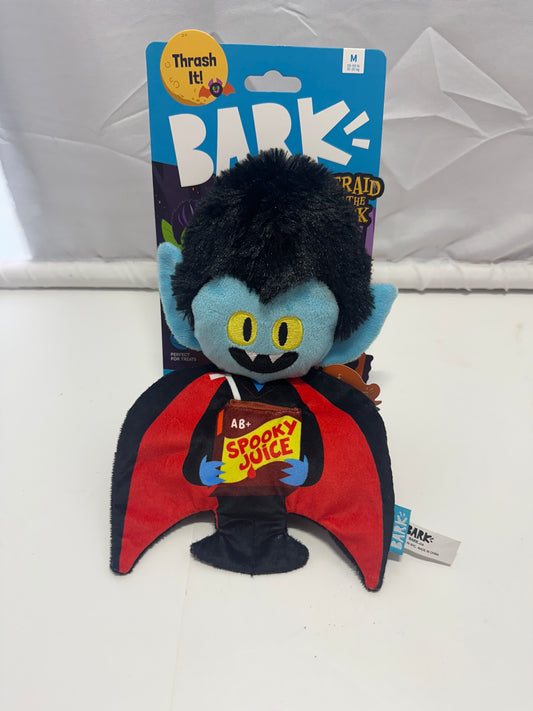 BARK Halloween Vampire Dog Toy Spooky Juice Plush Squeaky Pet Toy Medium