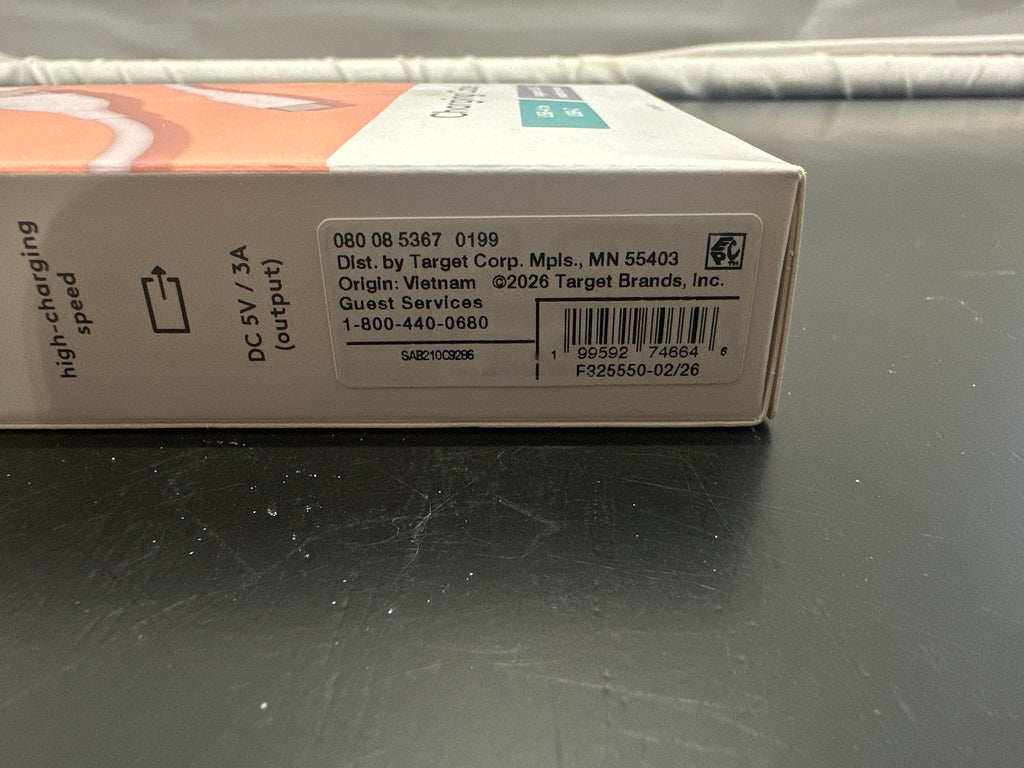 heyday Pastel Pink 10ft USB-A to USB-C silicone cable view 5