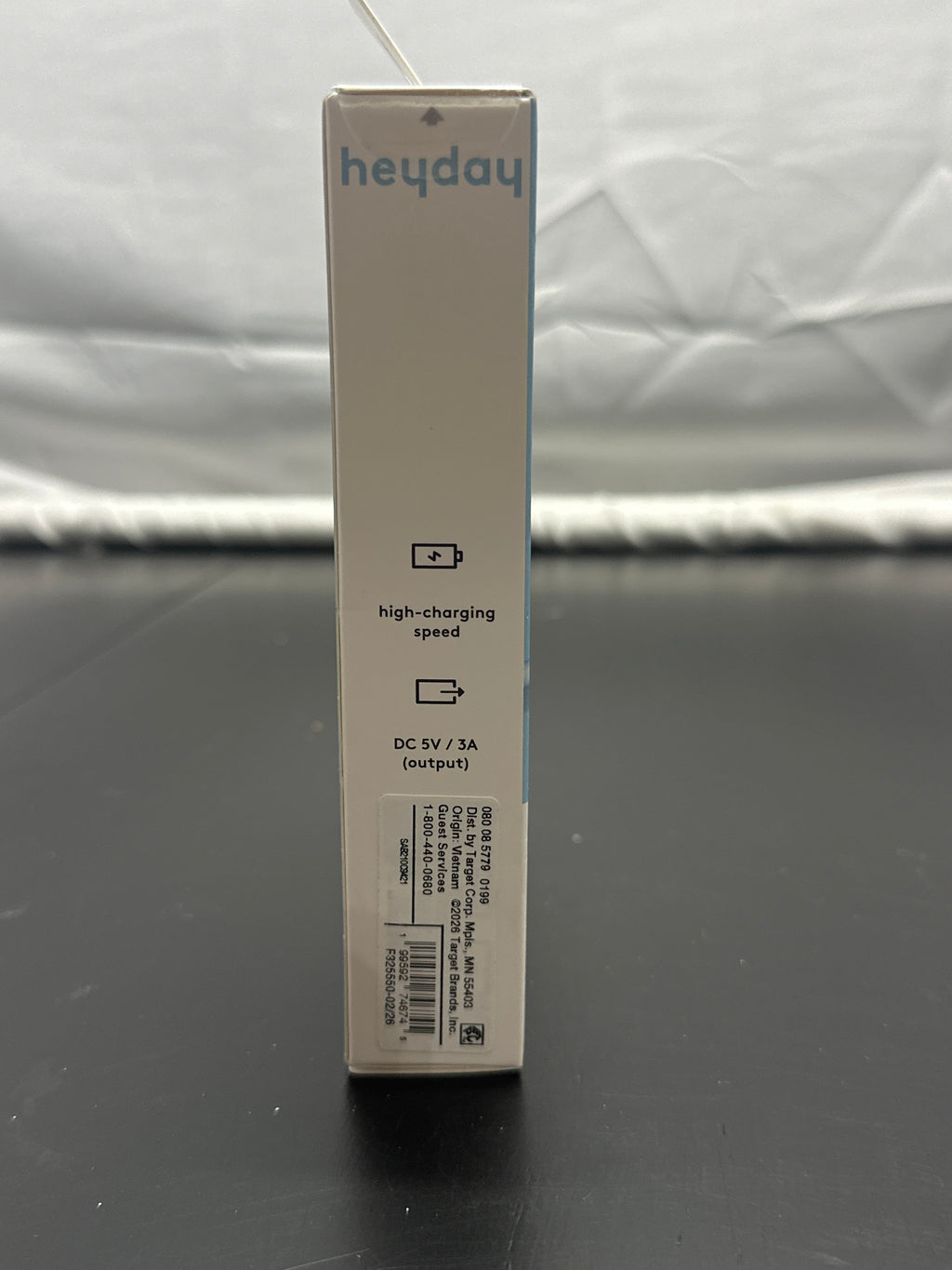 heyday Pastel Blue 10ft USB-A to USB-C silicone cable view 3