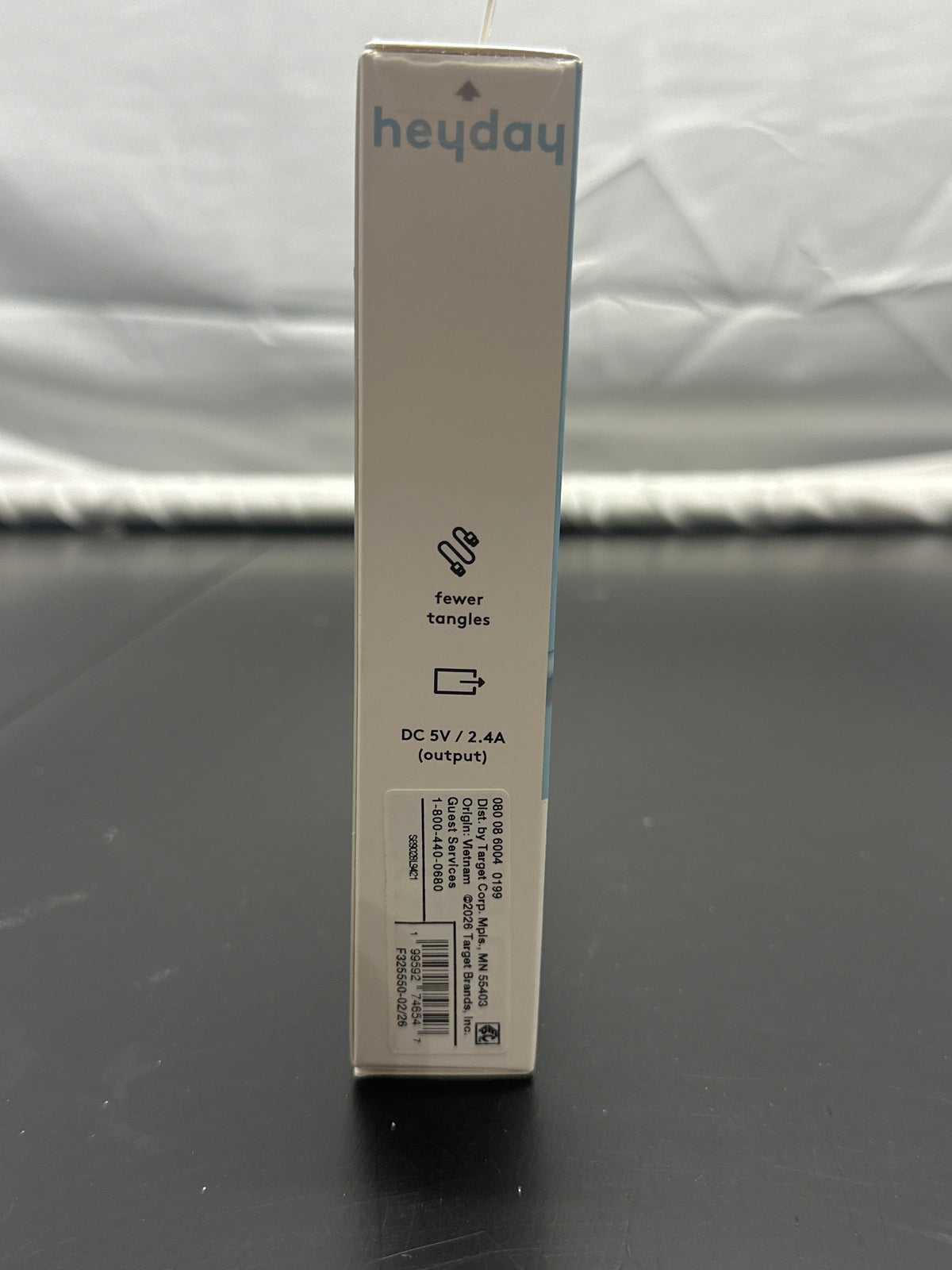 heyday Pastel Blue 8ft USB-A to Lightning Silicone Charging Cable