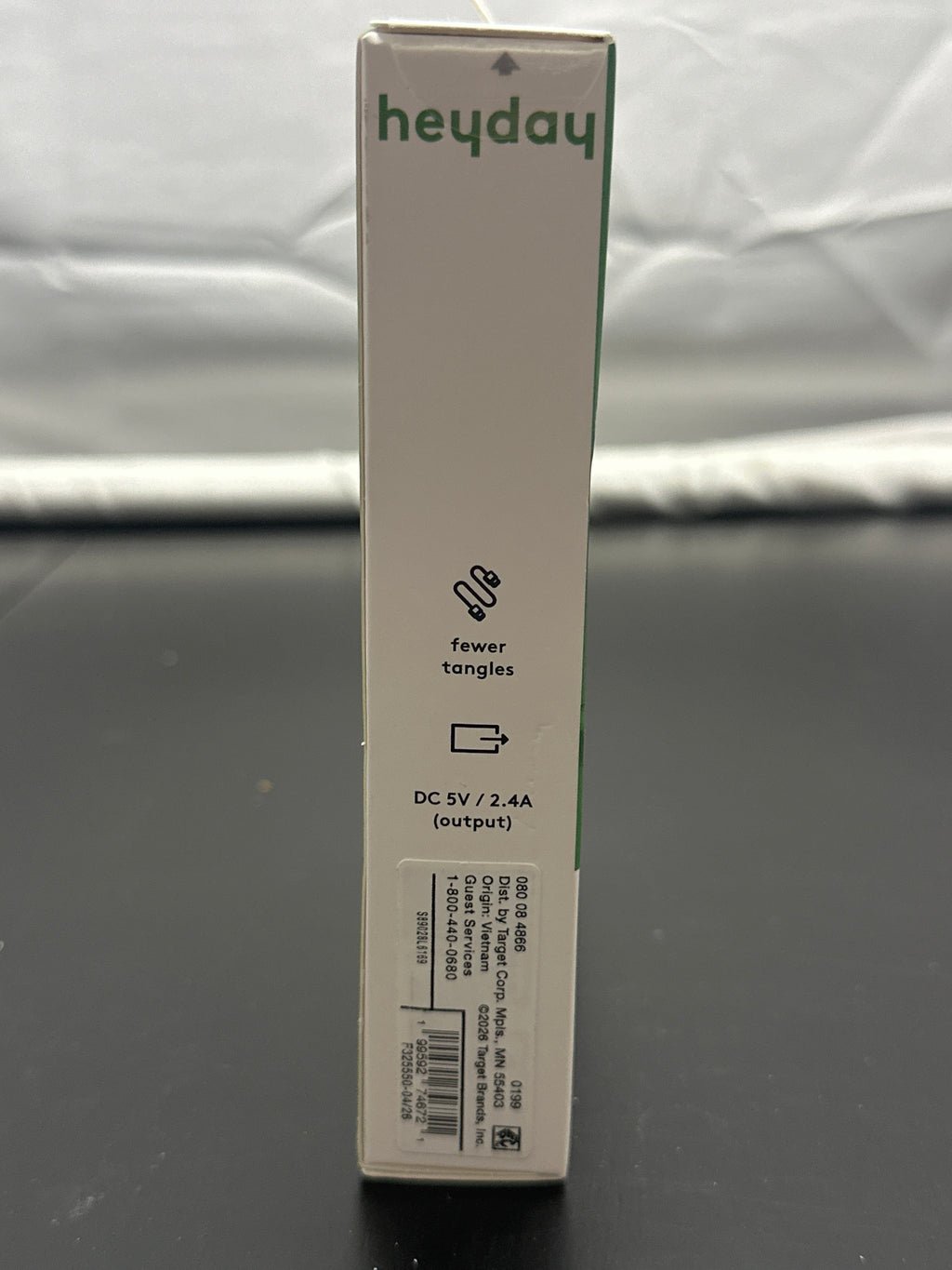 heyday Apple Green 8ft USB-A to Lightning Silicone Charging Cable