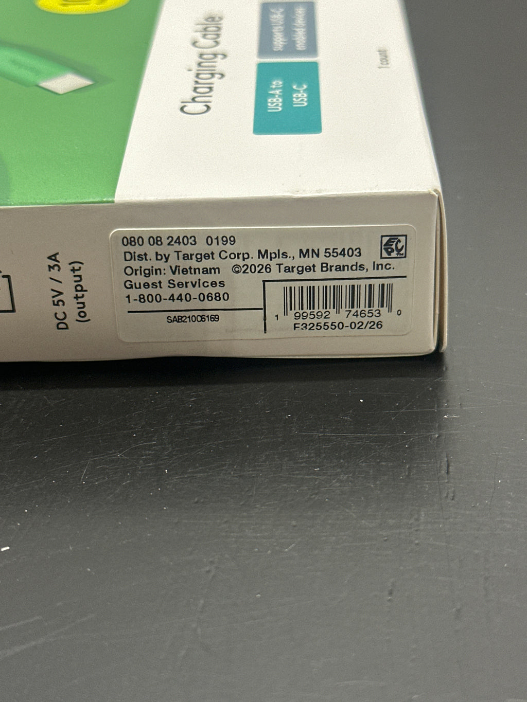 heyday Apple Green 10ft USB-A to USB-C Charging Cable