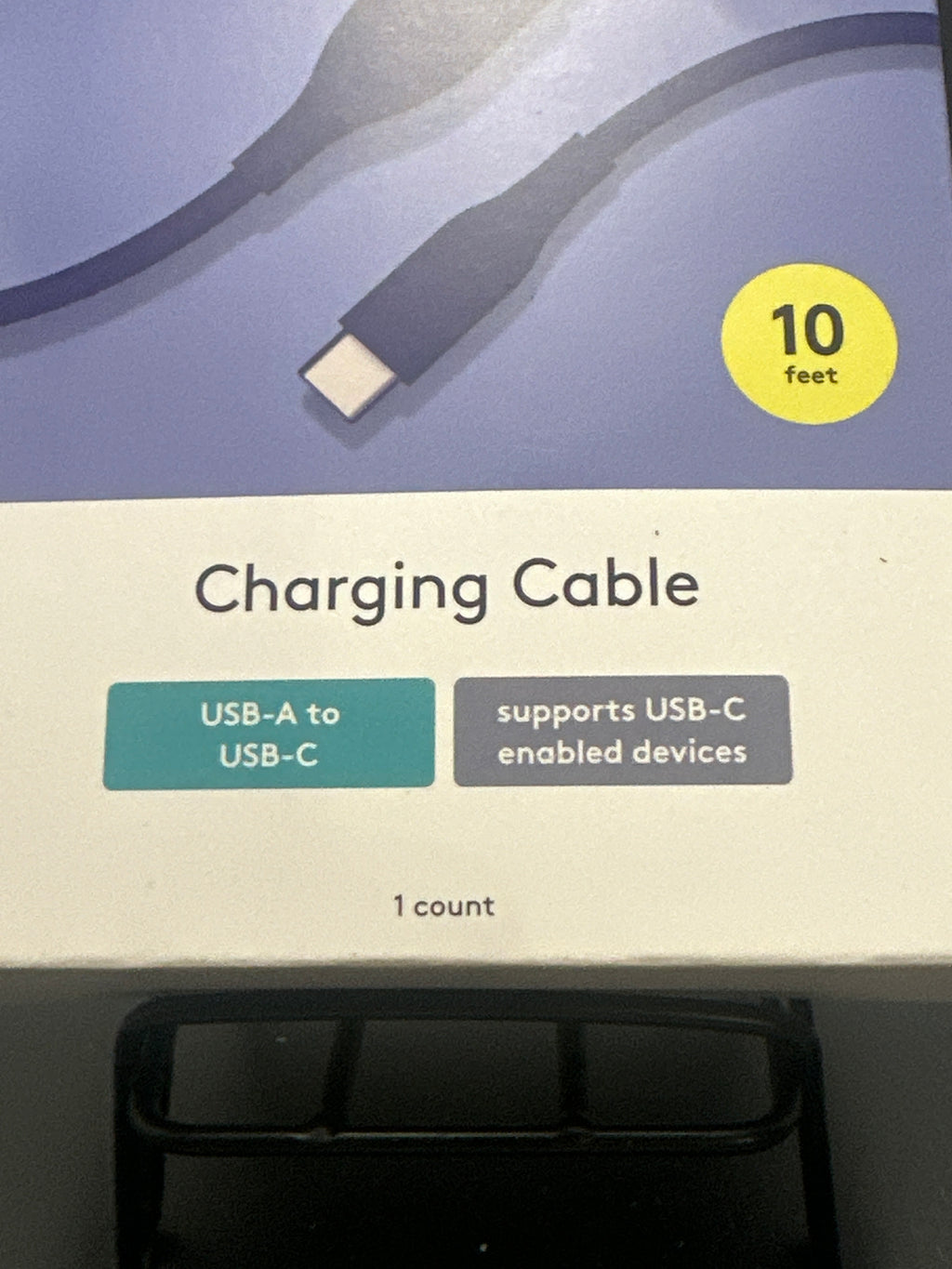 heyday Future Dusk 10ft USB-A to USB-C Charging Cable
