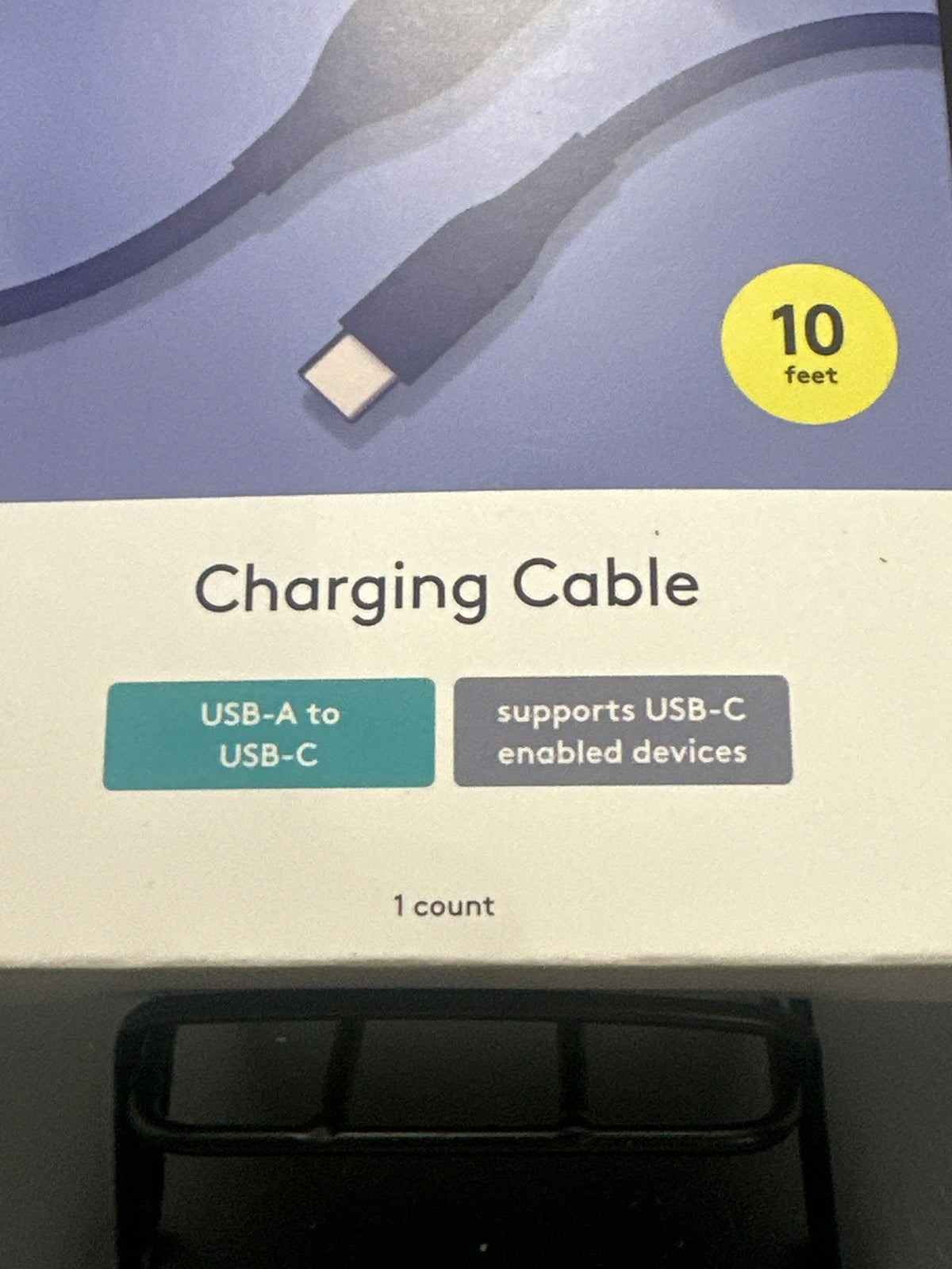 heyday Future Dusk 10ft USB-A to USB-C Charging Cable