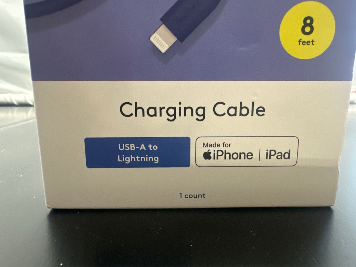 heyday Future Dusk 8ft USB-A to Lightning Silicone Charging Cable