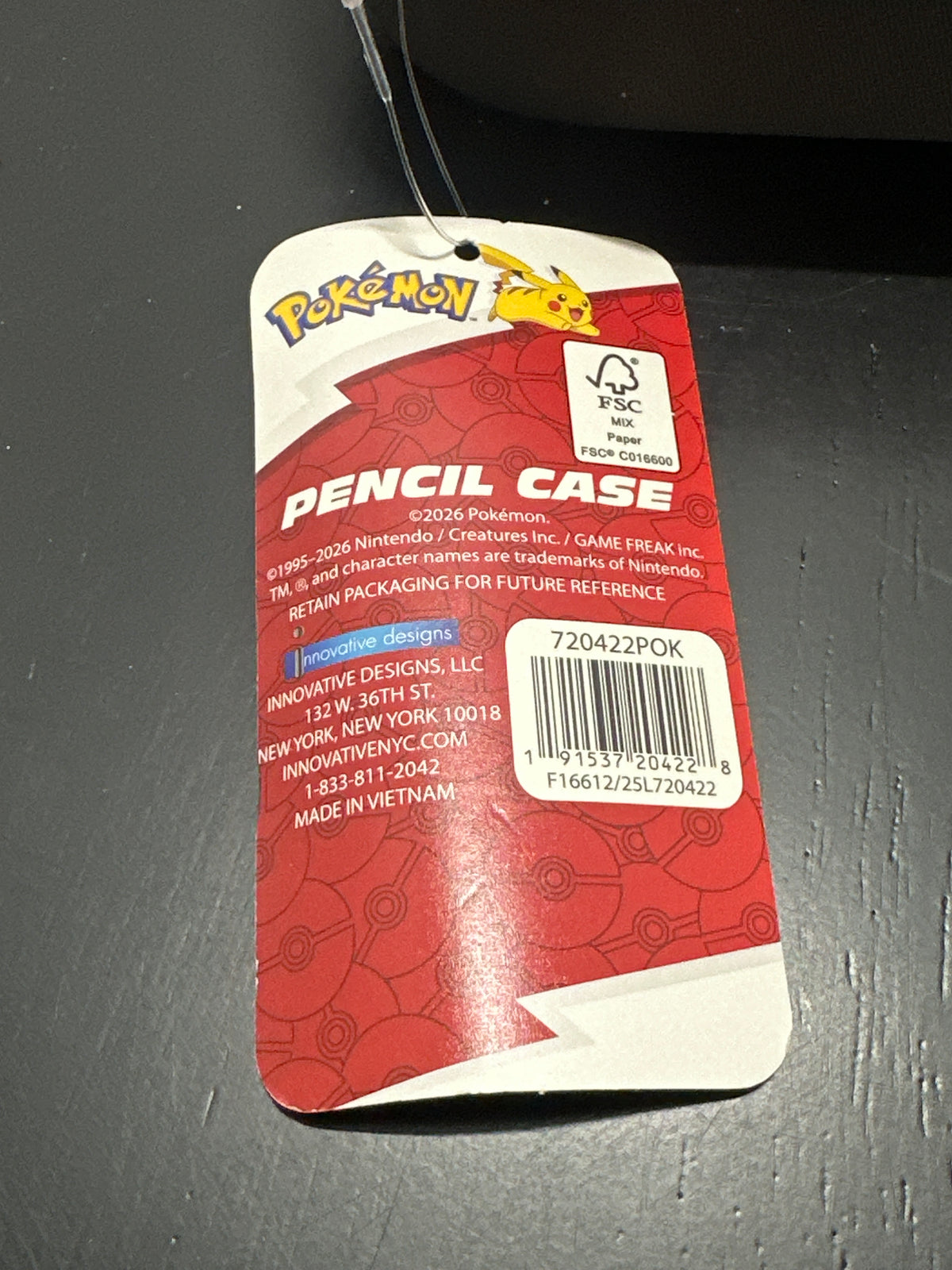 Pokemon graffiti character pencil case