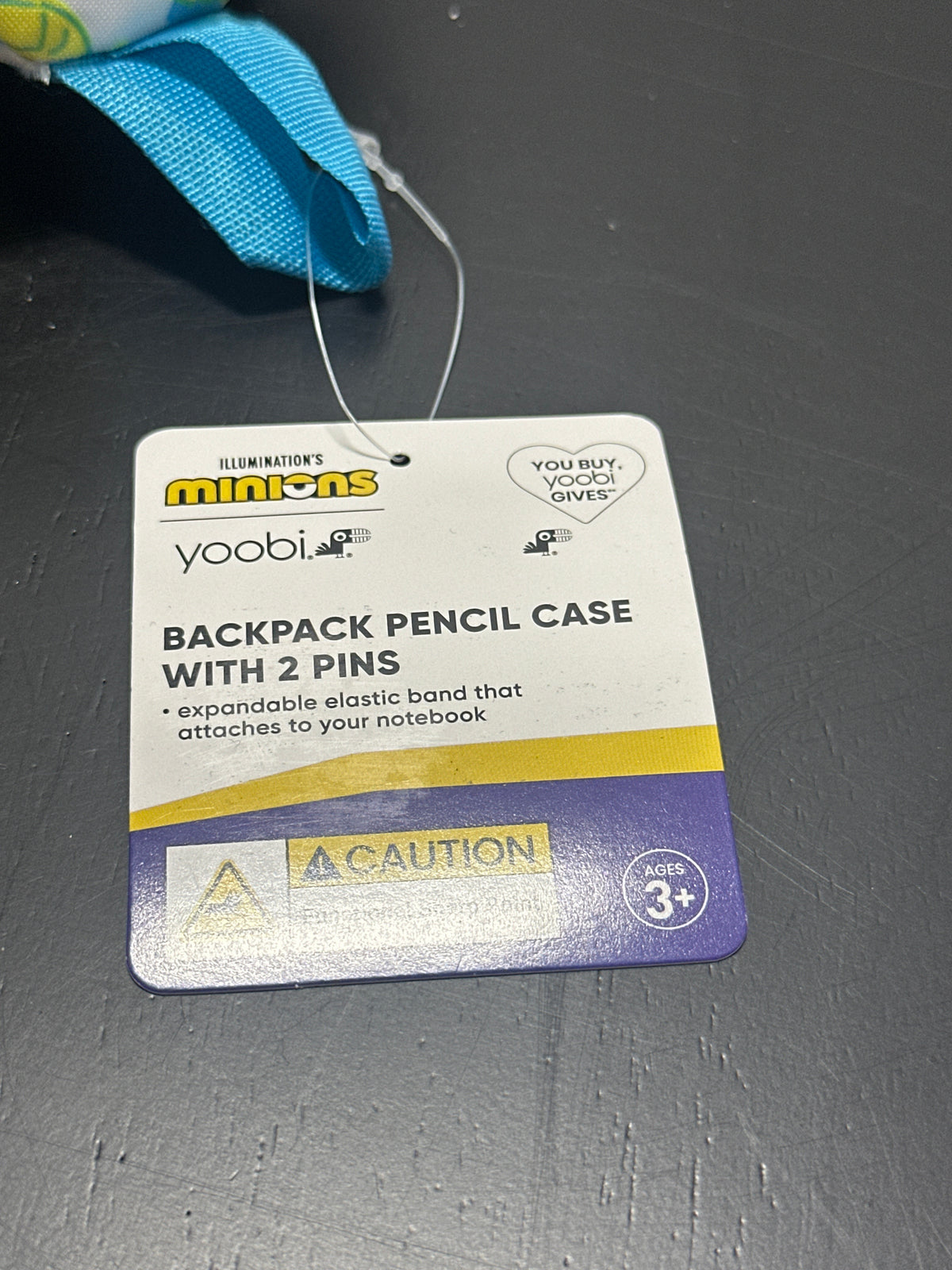 Minions backpack pencil case detail